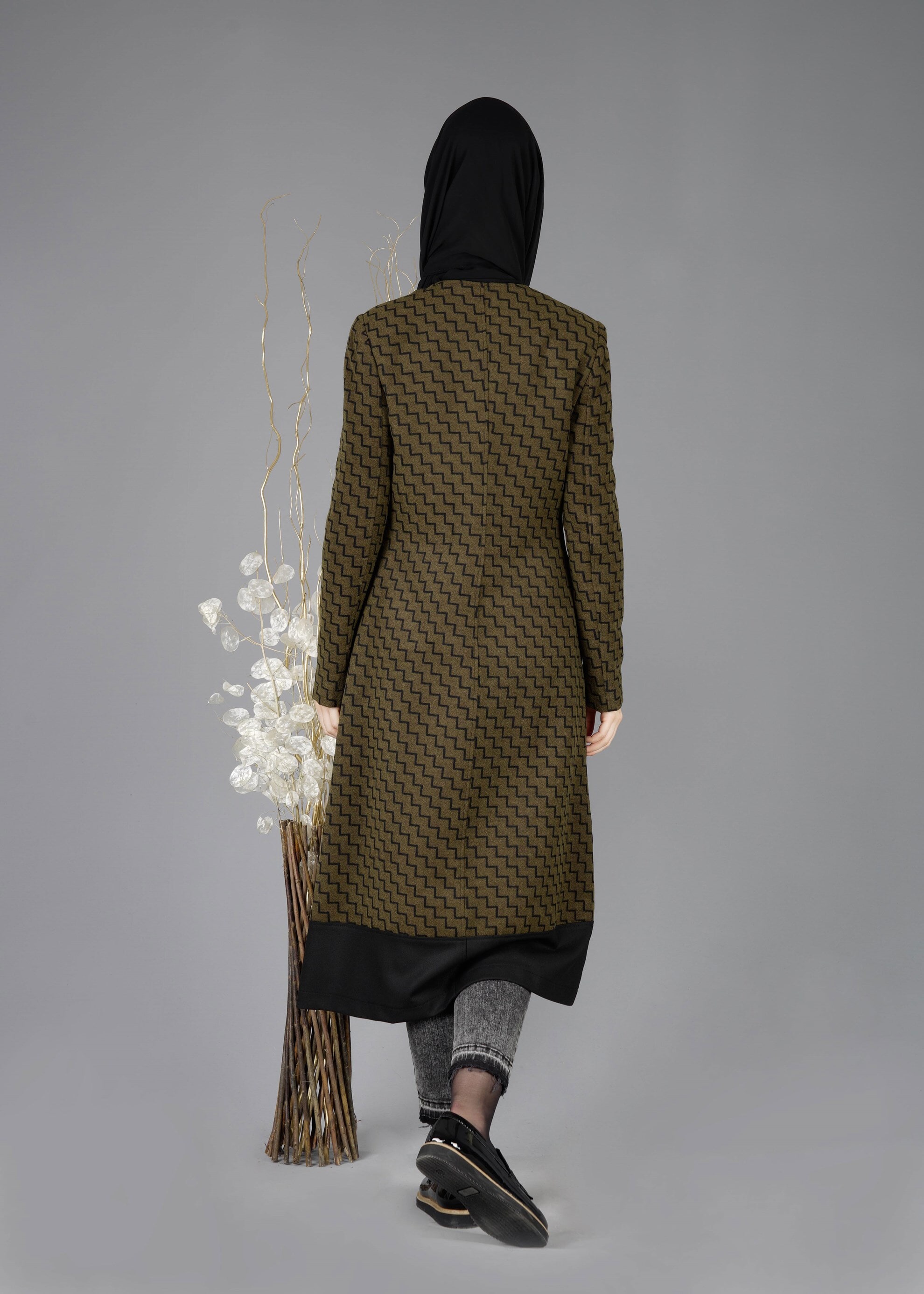 Tesettür giyim HAKİ 1919 TRENÇKOT