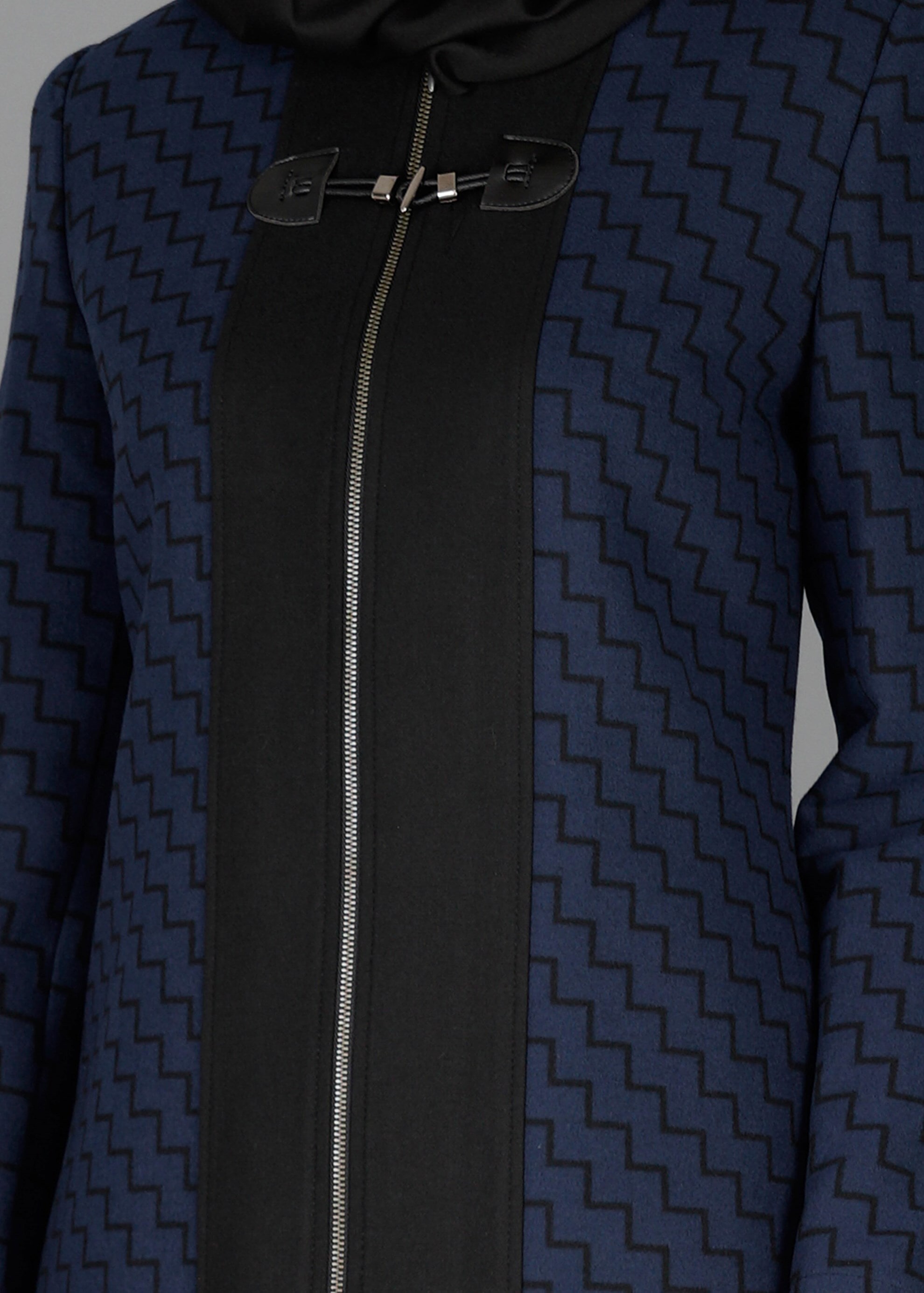 Tesettür giyim LACİVERT 1919 TRENÇKOT