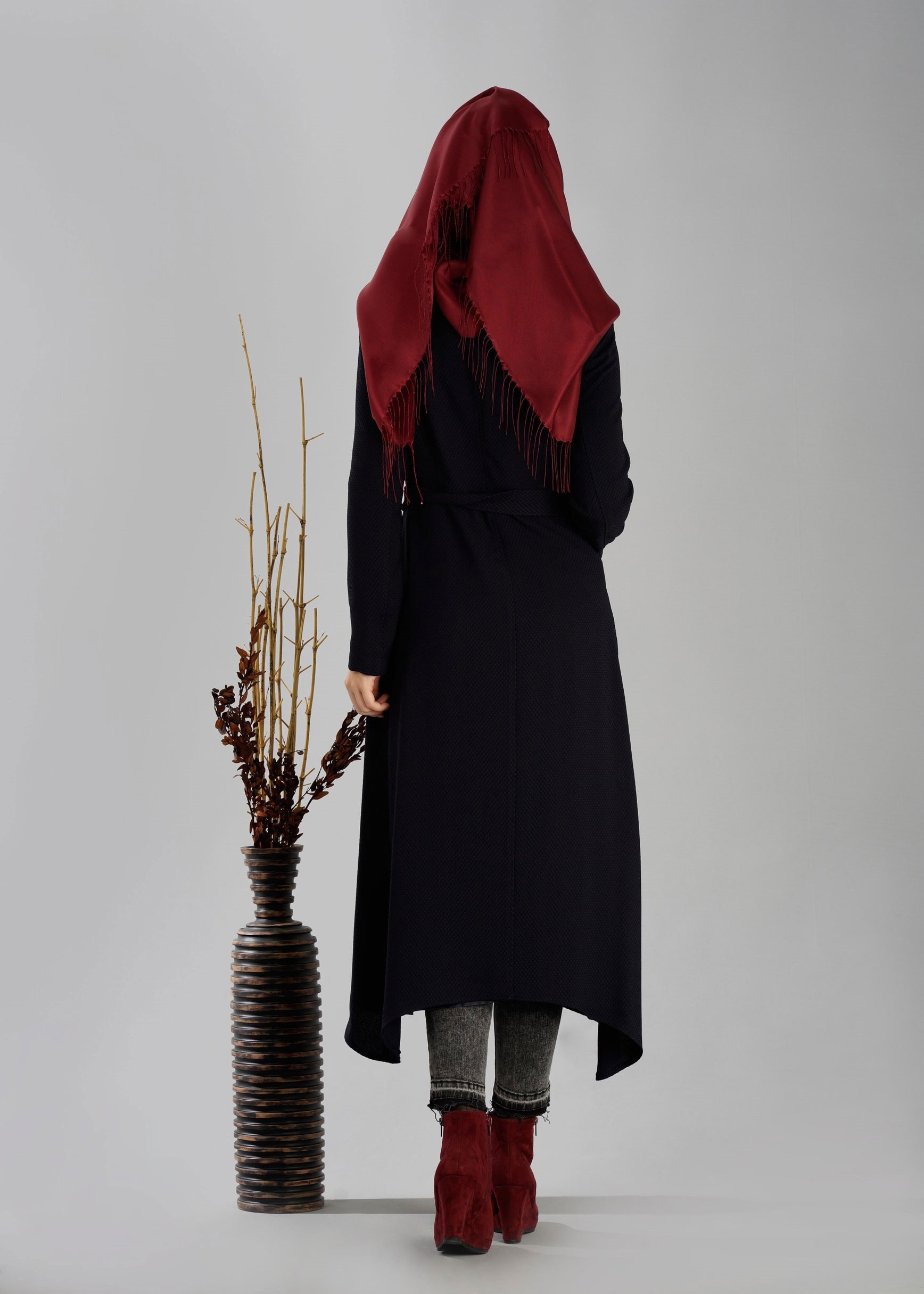 Tesettür giyim LACİVERT 1924 TRENÇKOT