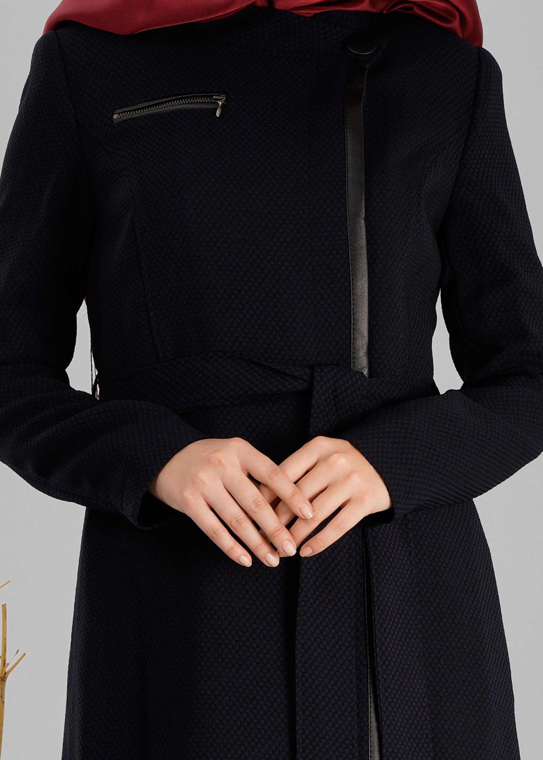 Tesettür giyim LACİVERT 1924 TRENÇKOT