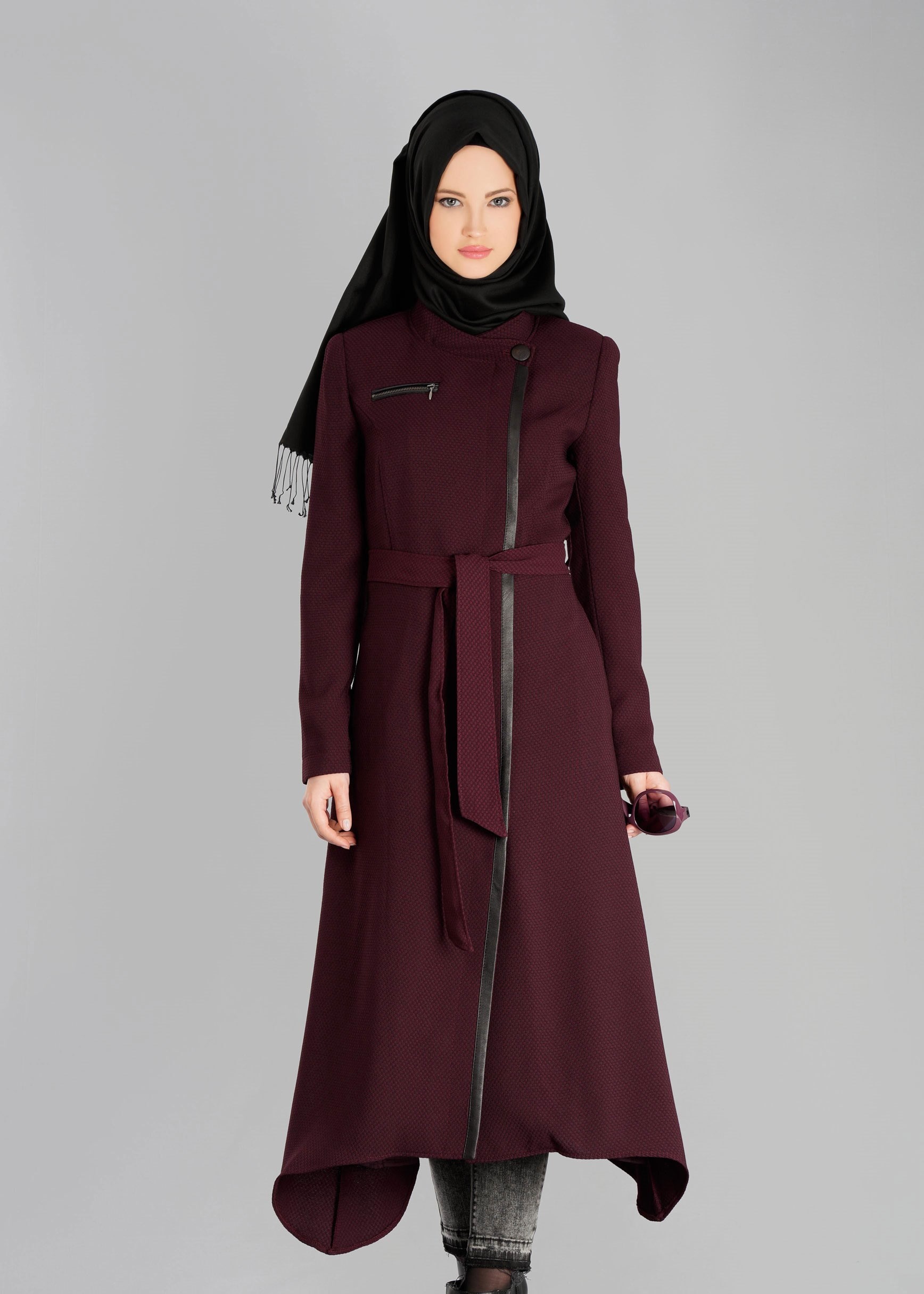 Tesettür giyim MÜRDÜM 1924 TRENÇKOT