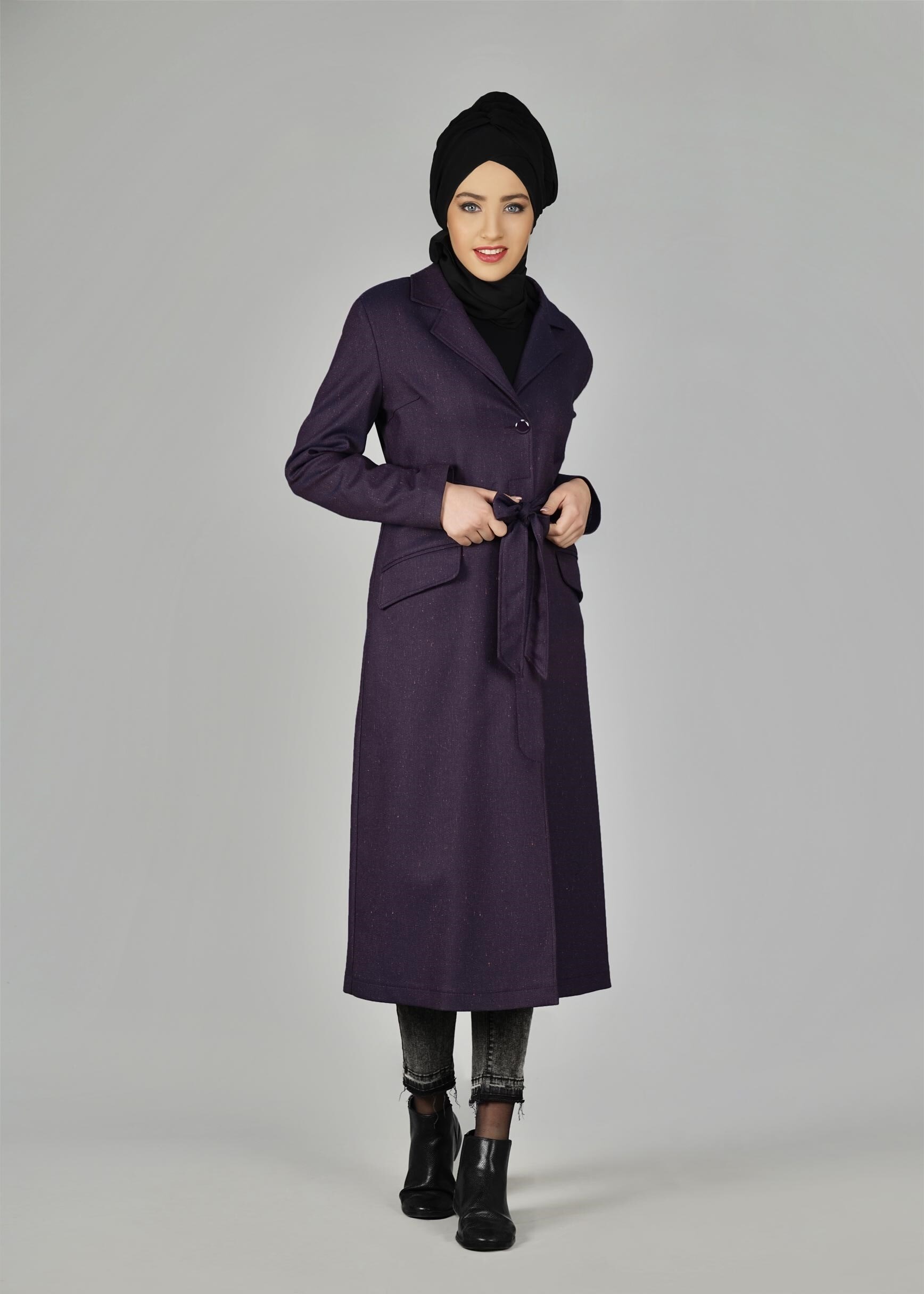 Tesettür giyim MOR 1927 TRENÇKOT