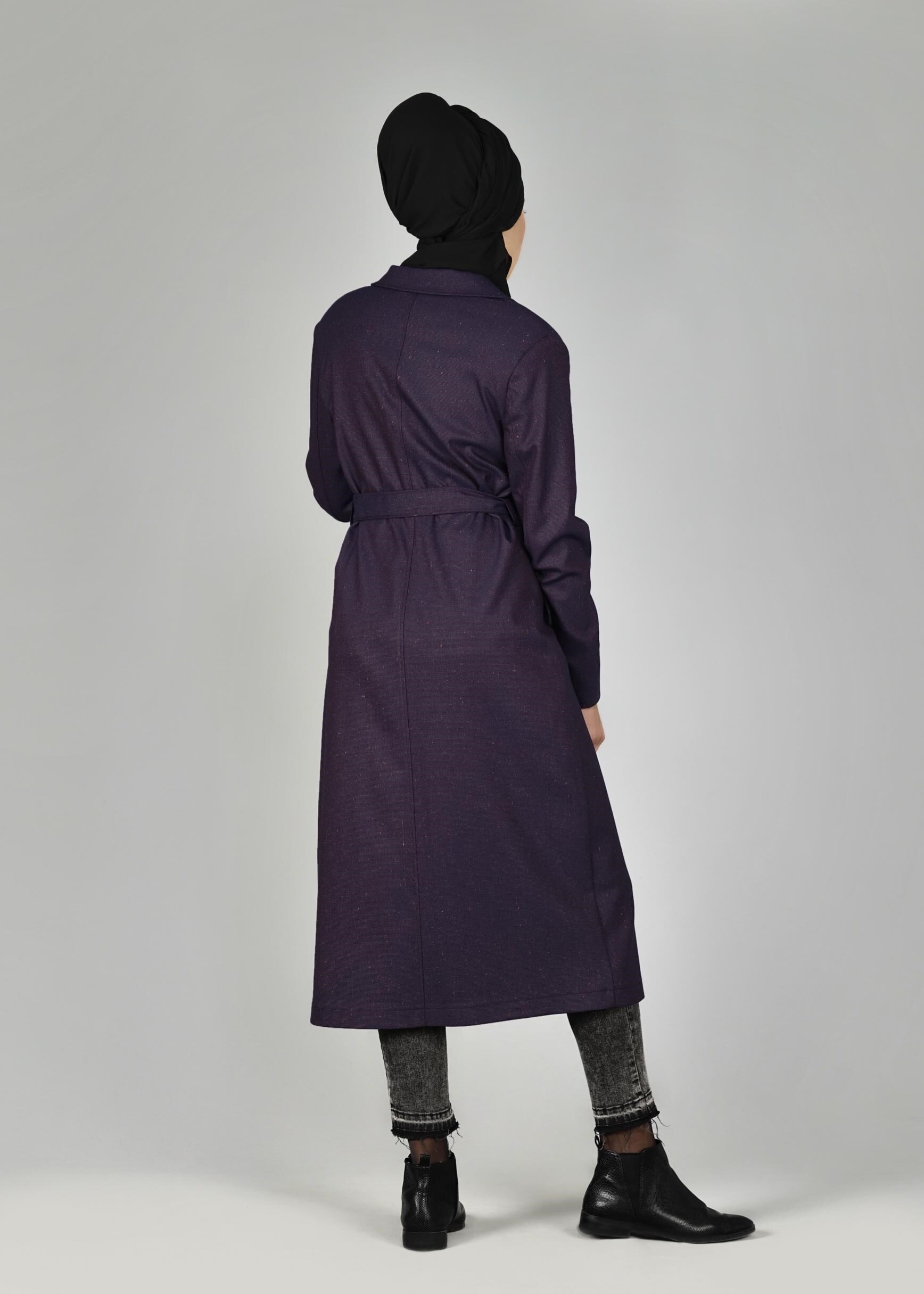 Tesettür giyim MOR 1927 TRENÇKOT