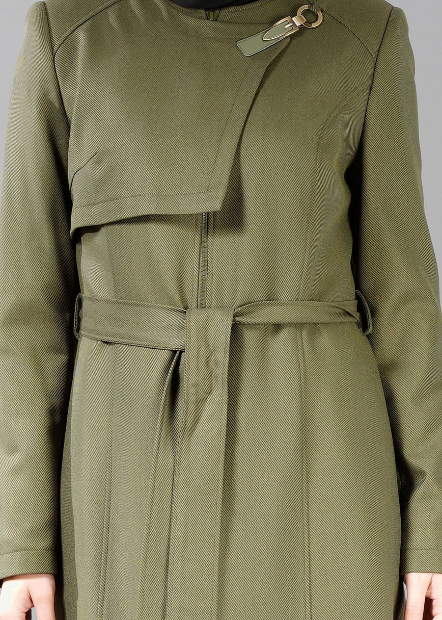 Tesettür giyim HAKİ 1928 TRENÇKOT