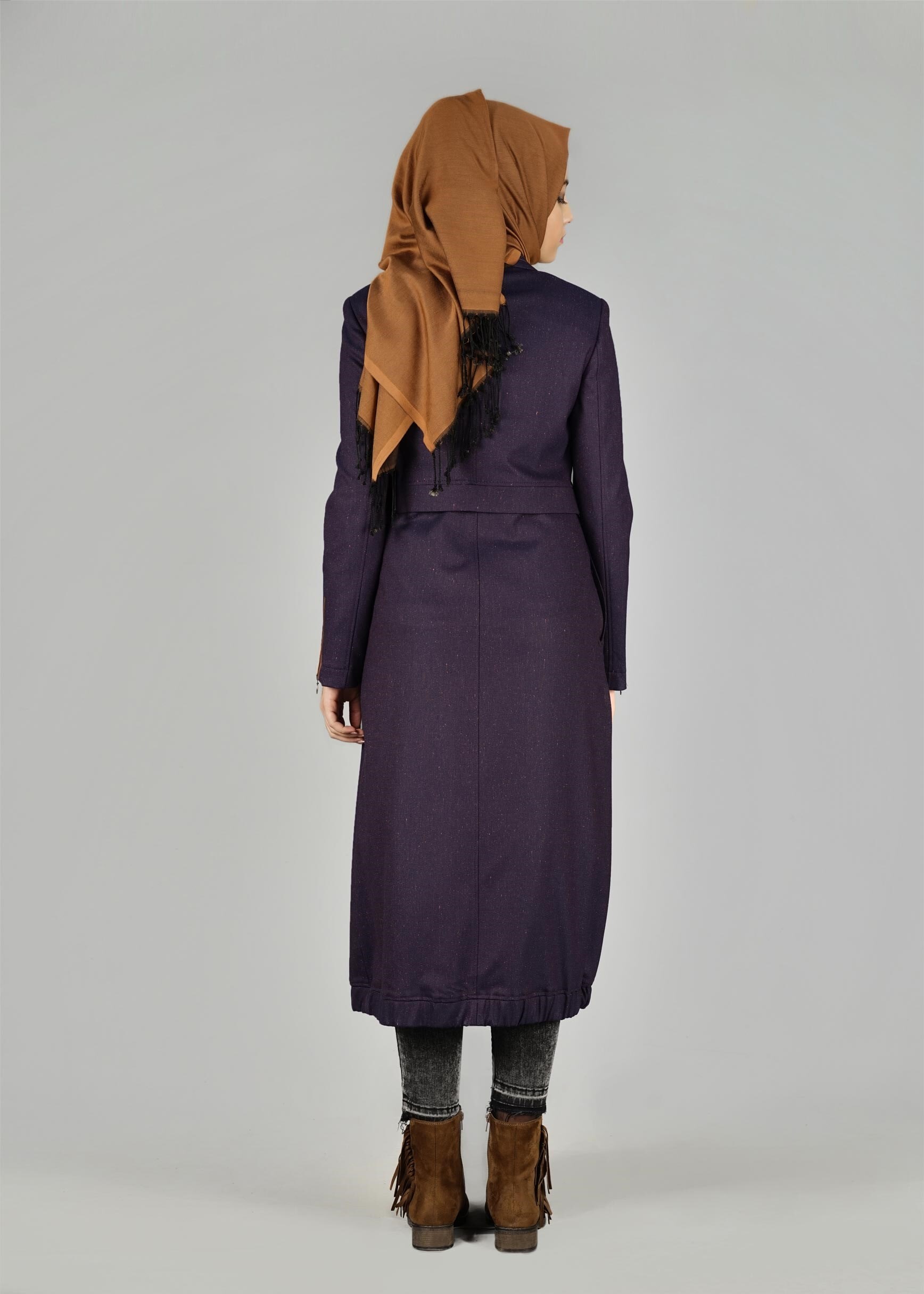 Tesettür giyim MOR 1929 TRENÇKOT