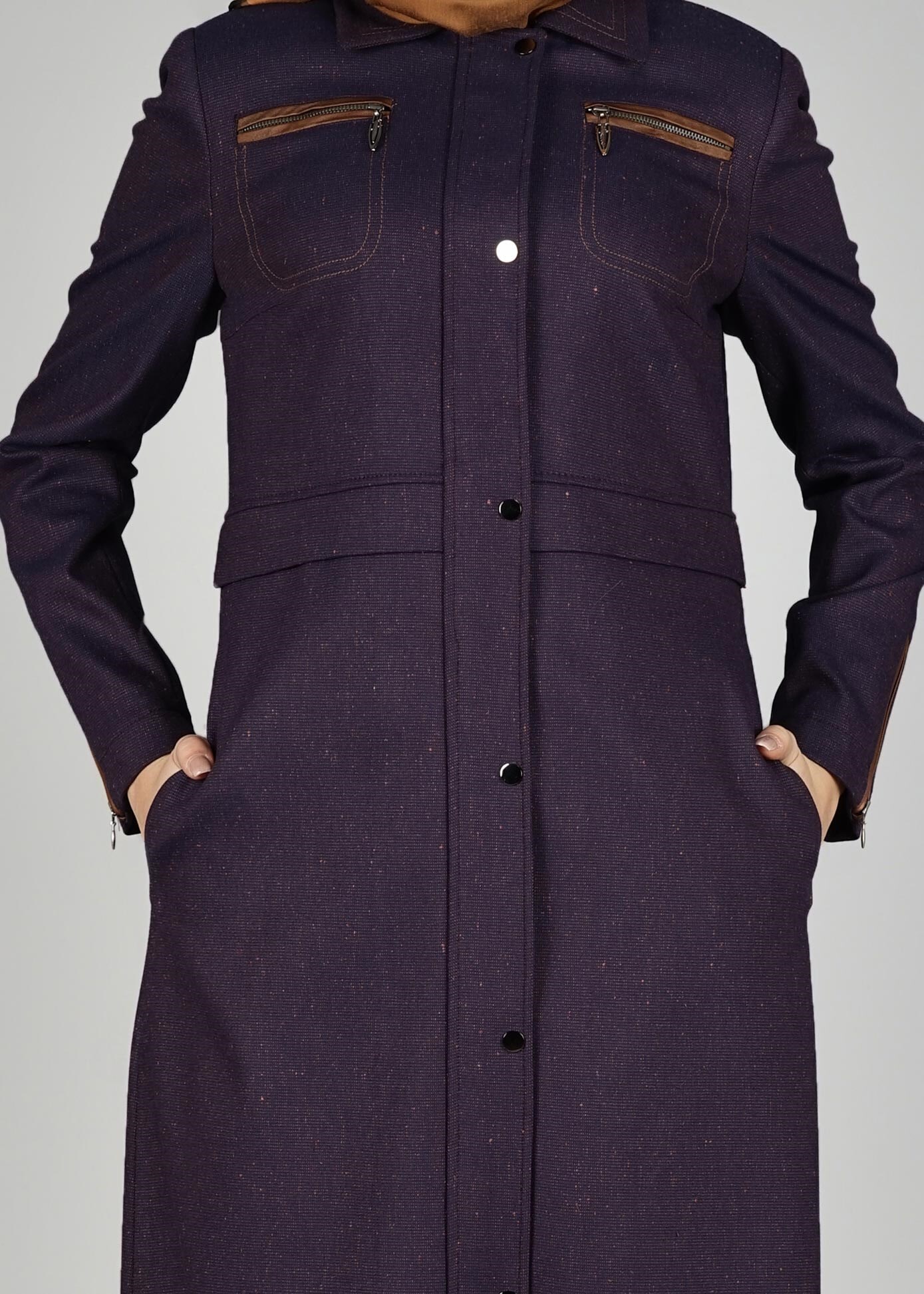 Tesettür giyim MOR 1929 TRENÇKOT