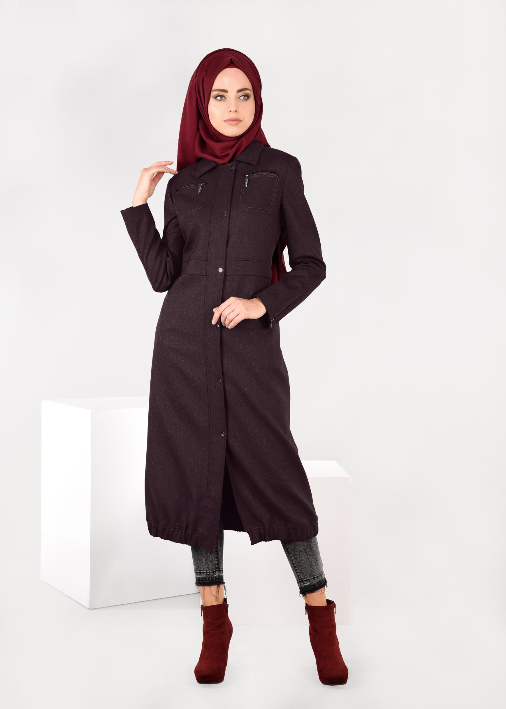 Tesettür giyim MÜRDÜM 1929 TRENÇKOT