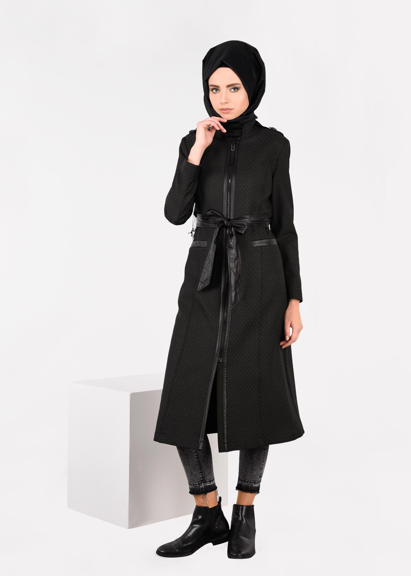 Tesettür giyim HAKİ 1937 TRENÇKOT