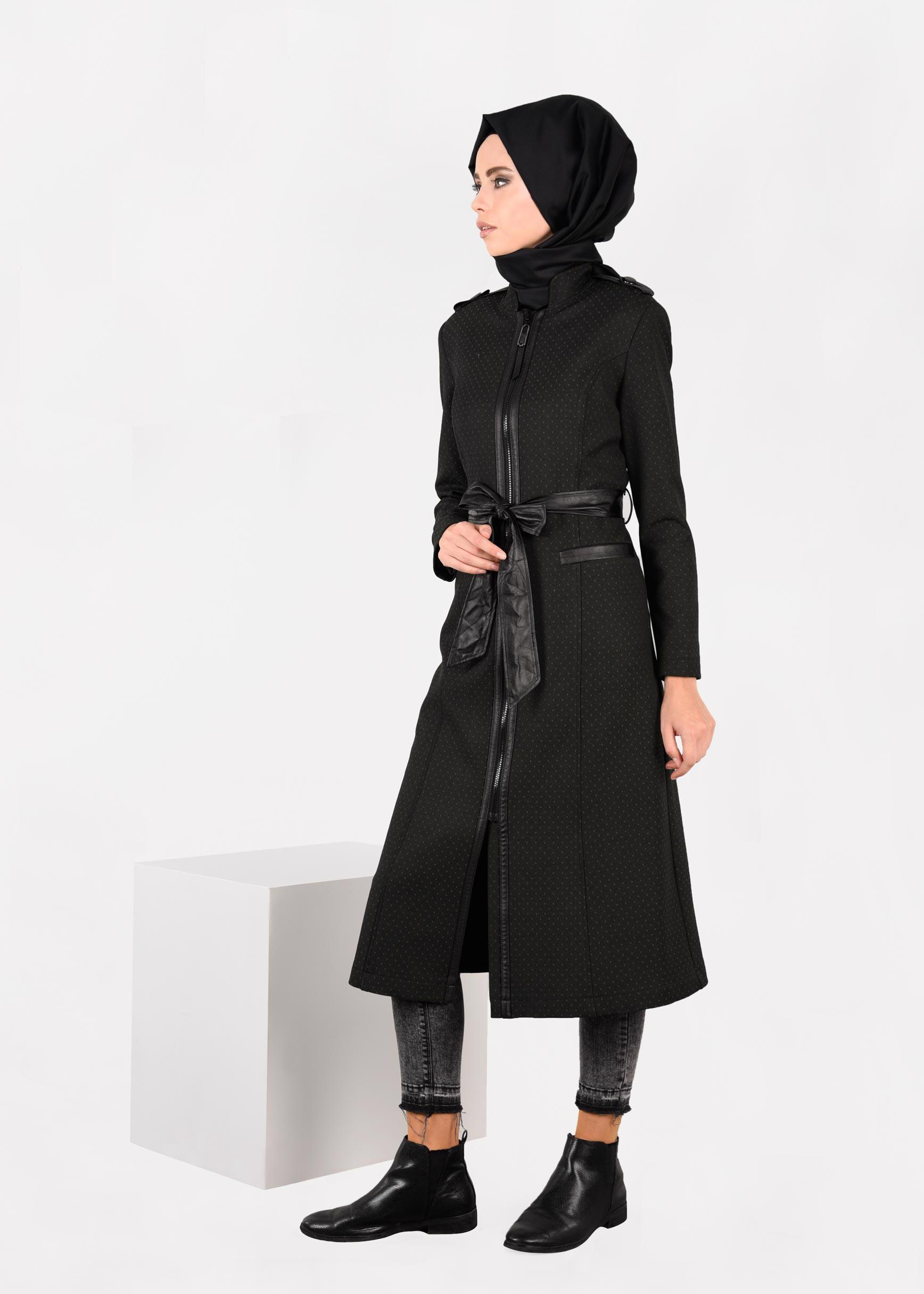 Tesettür giyim HAKİ 1937 TRENÇKOT