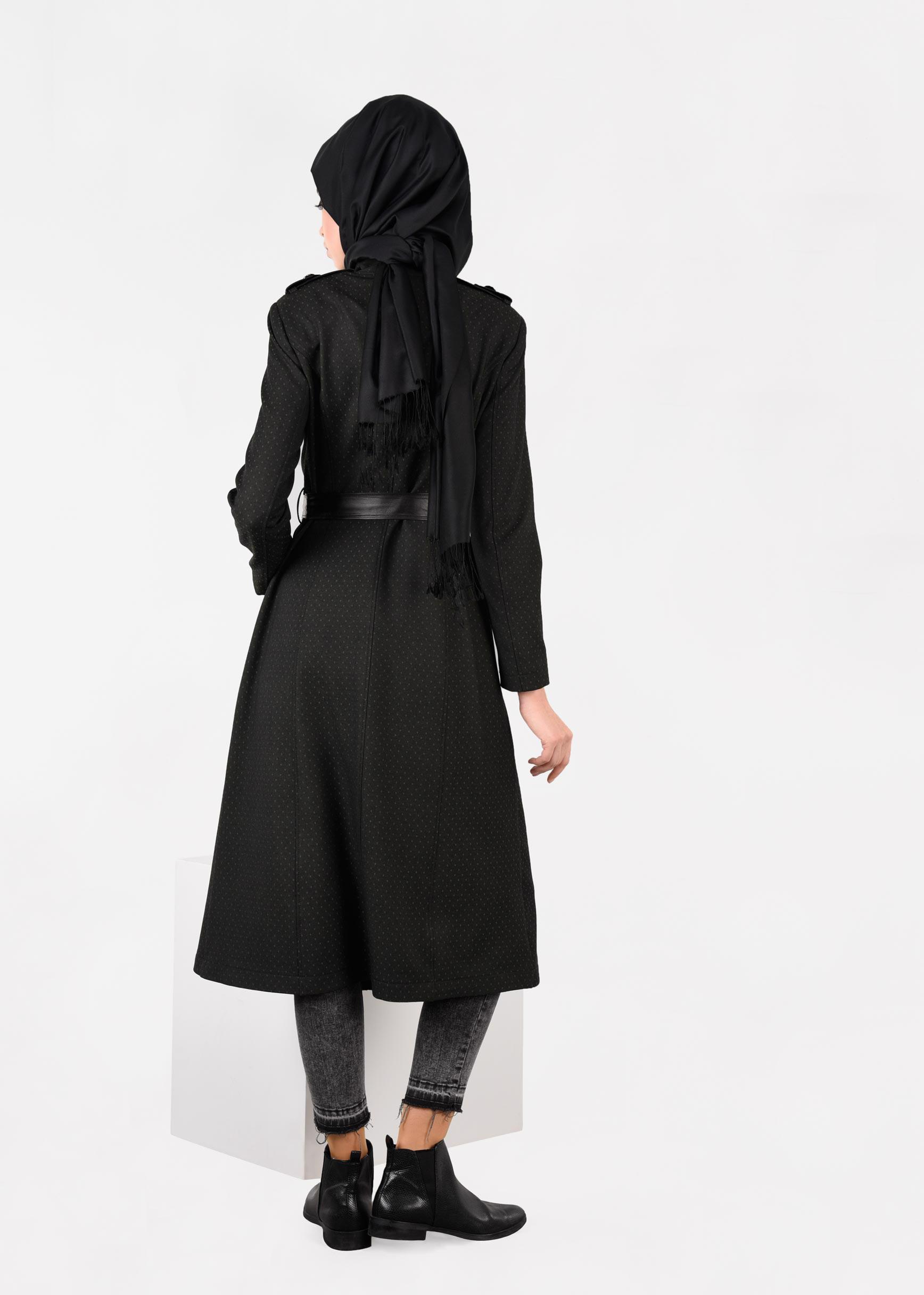 Tesettür giyim HAKİ 1937 TRENÇKOT