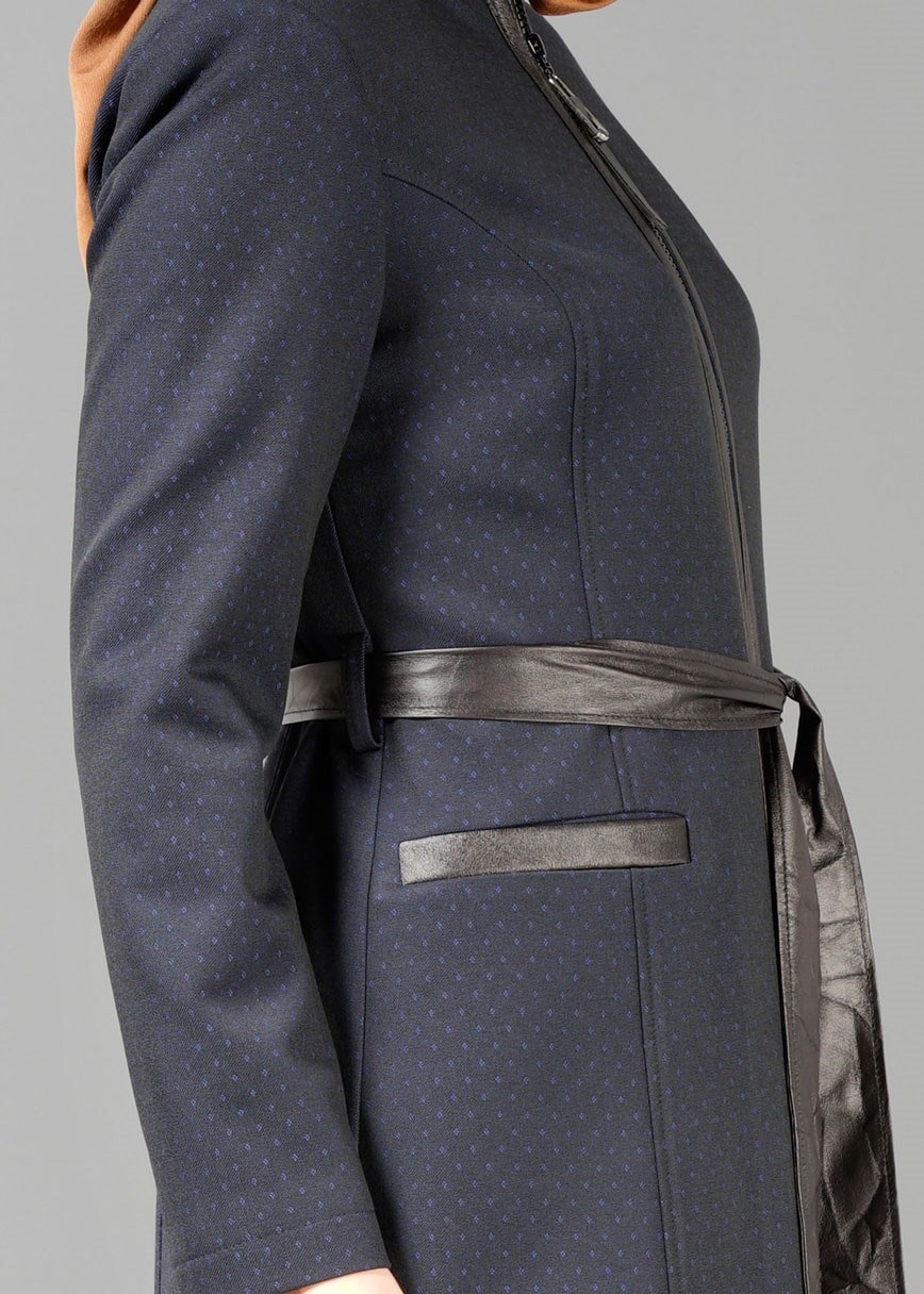 Tesettür giyim LACİVERT 1937 TRENÇKOT