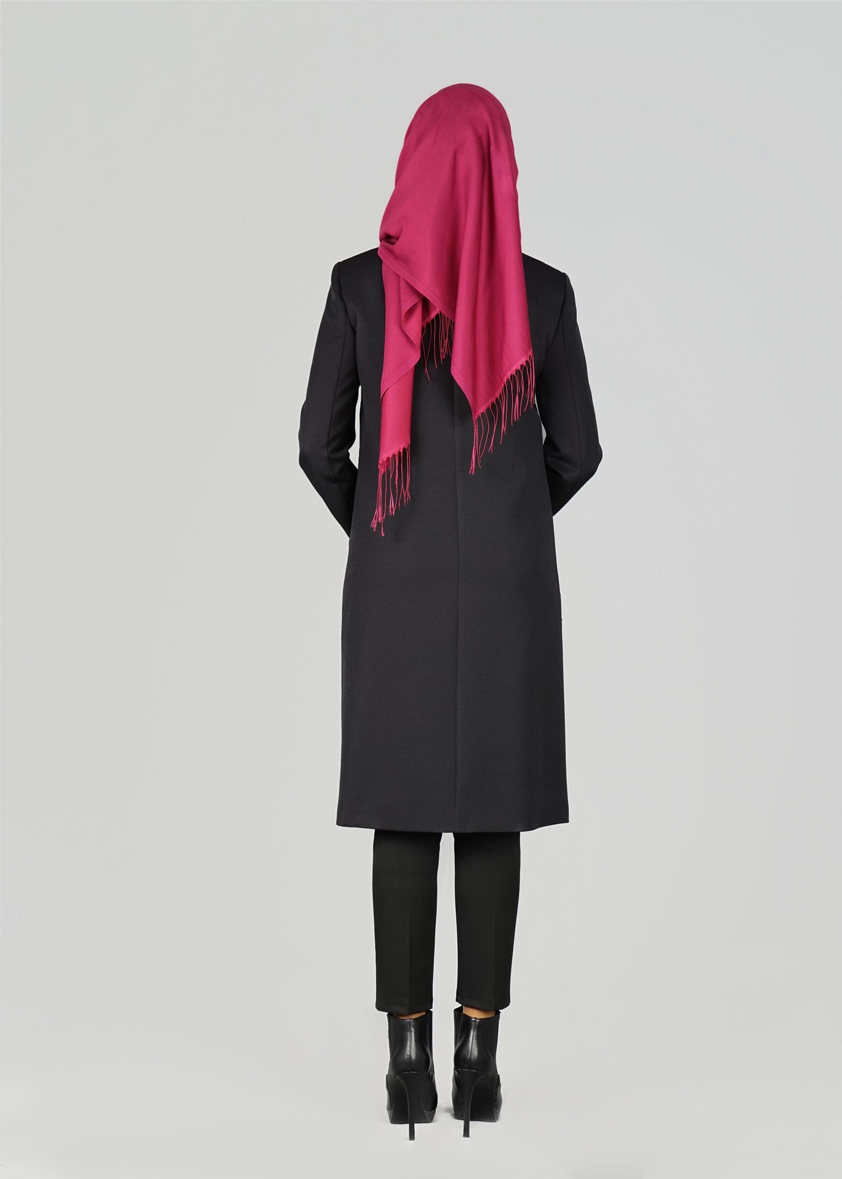 Tesettür giyim SİYAH 1960 TRENÇKOT