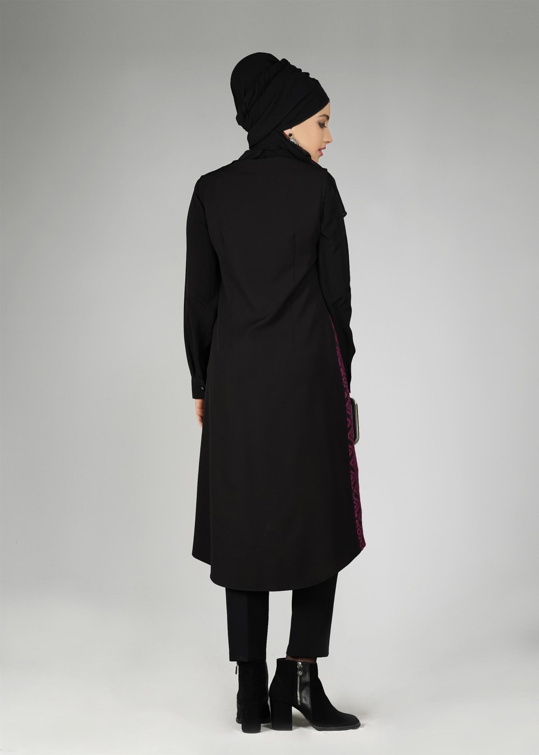 Tesettür giyim FUŞYA 4022 YELEK