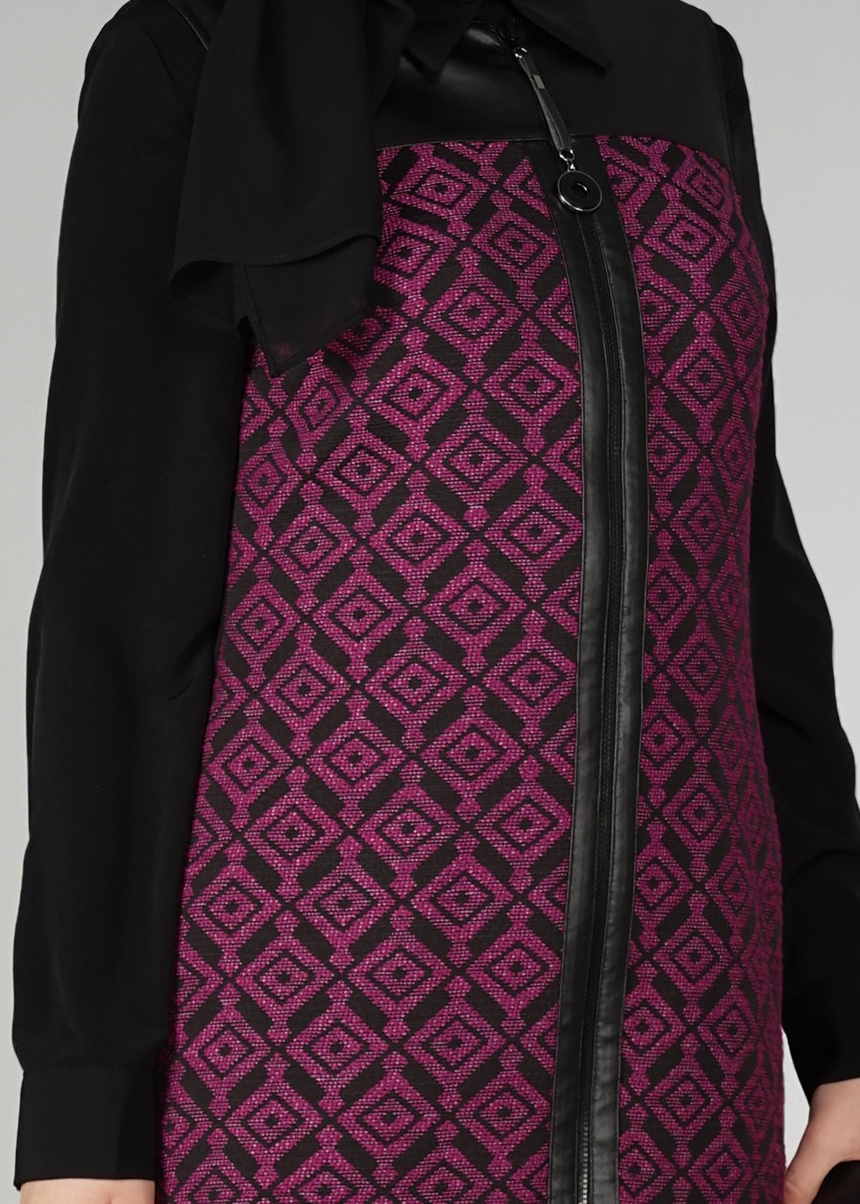 Tesettür giyim FUŞYA 4022 YELEK