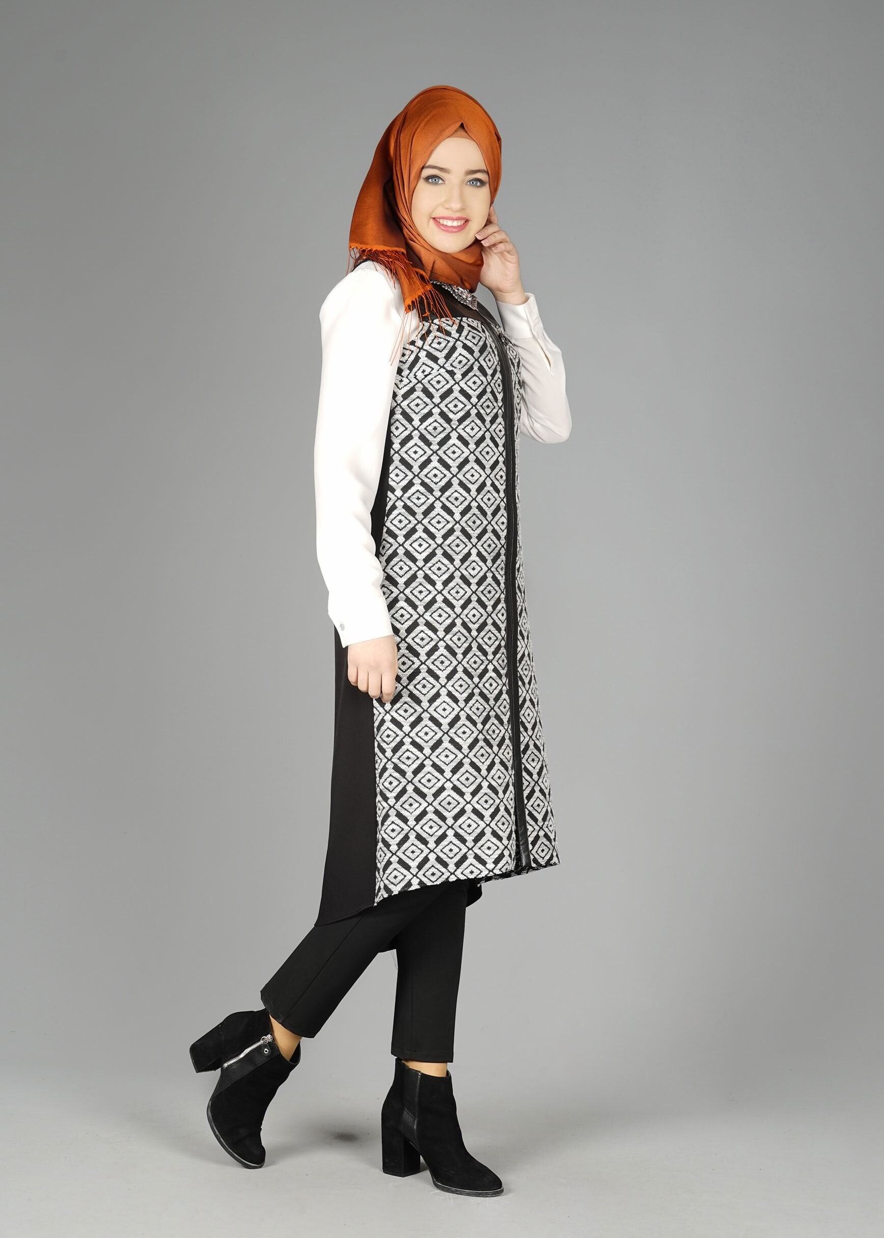 Tesettür giyim SİYAH 4022 YELEK