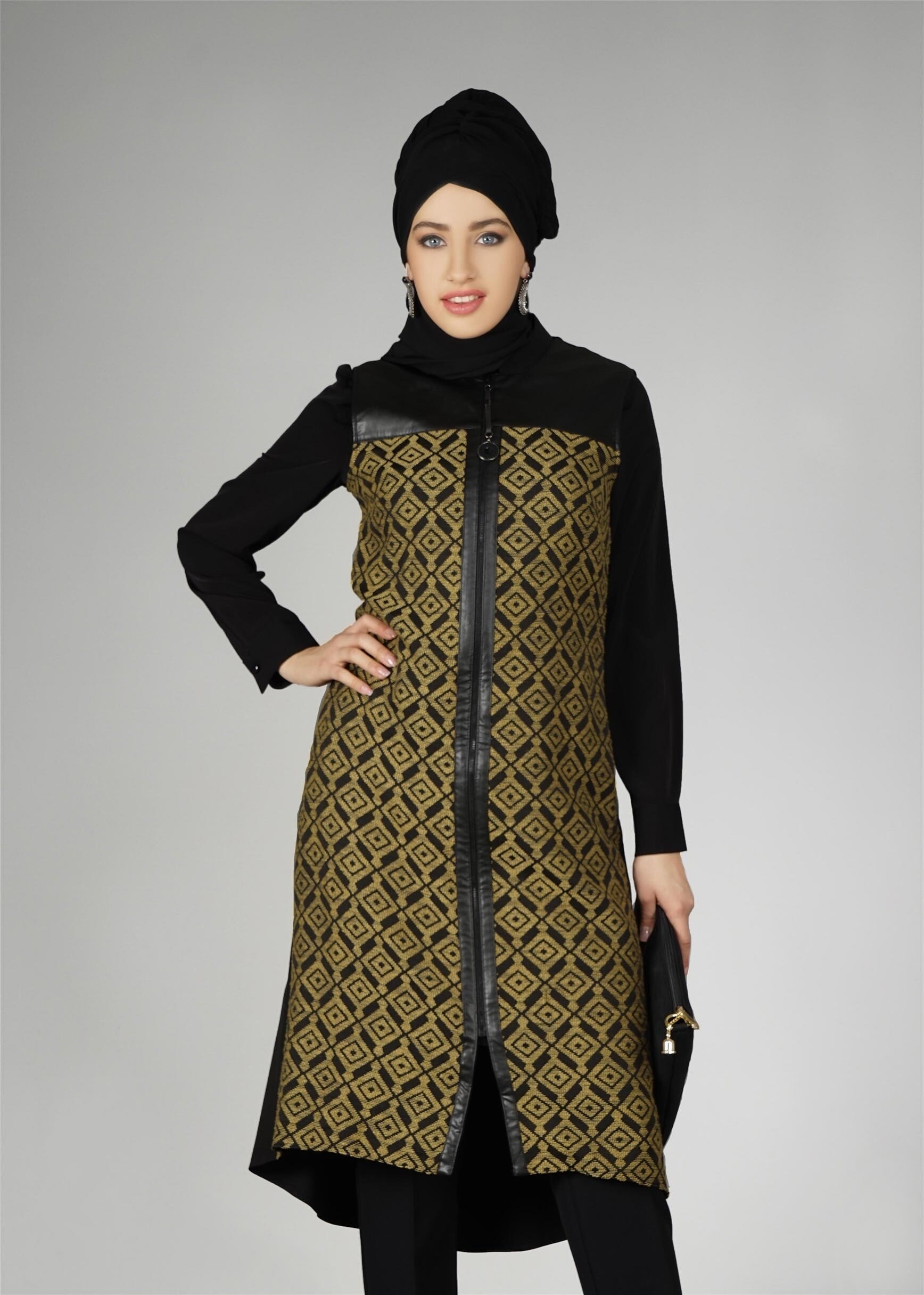 Tesettür giyim YEŞİL 4022 YELEK