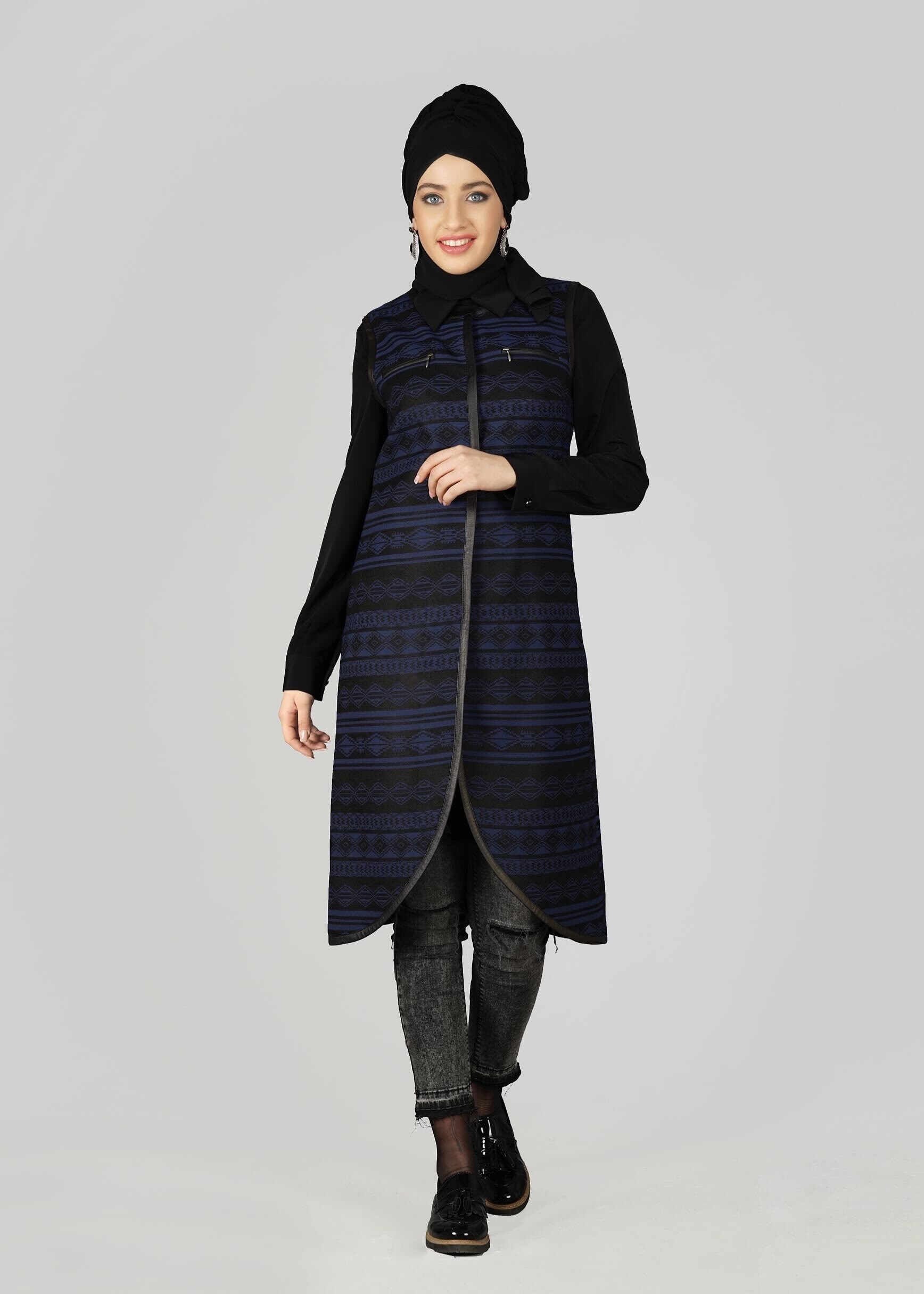 Tesettür giyim LACİVERT 4028 YELEK