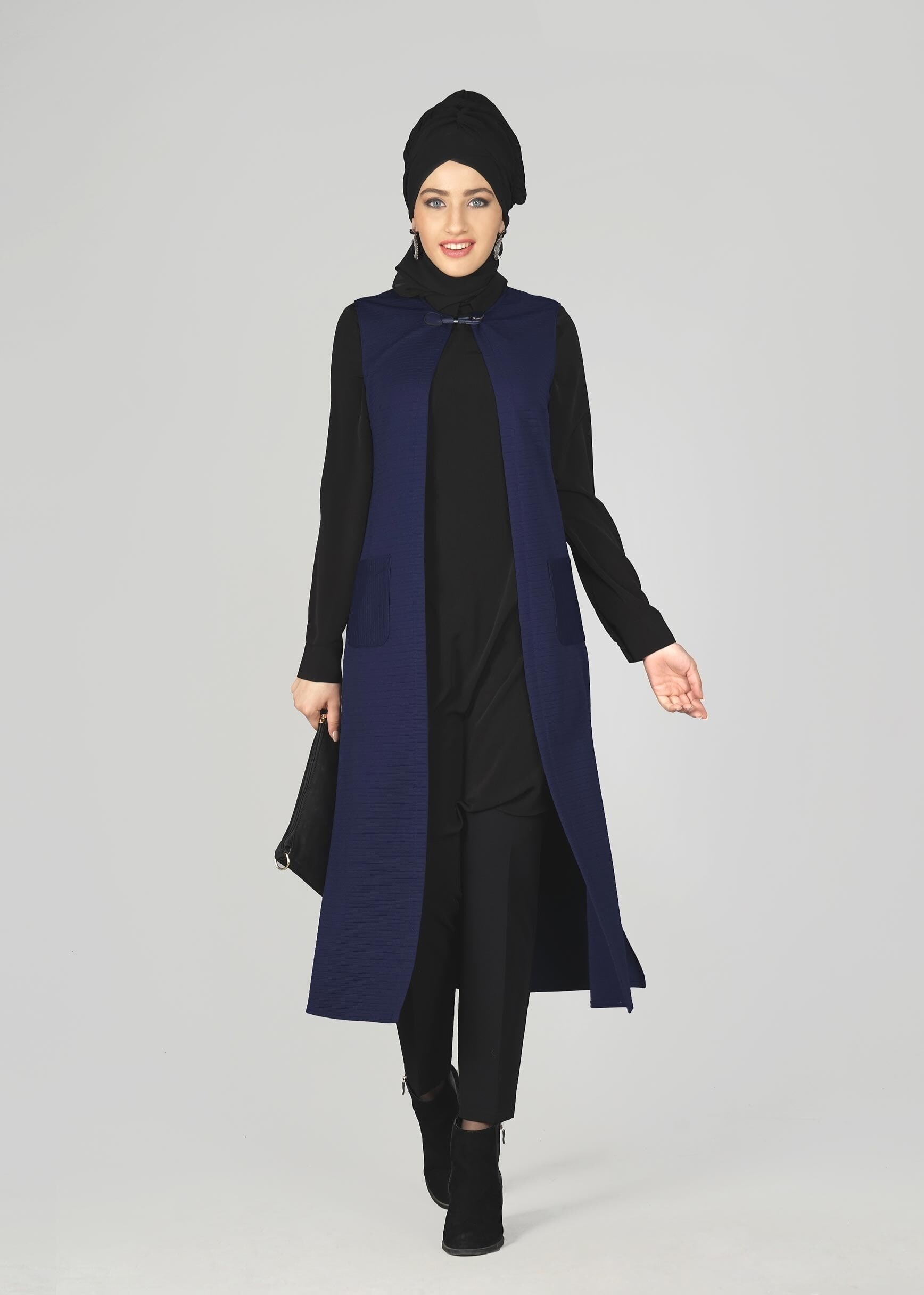 Tesettür giyim LACİVERT 4710 YELEK