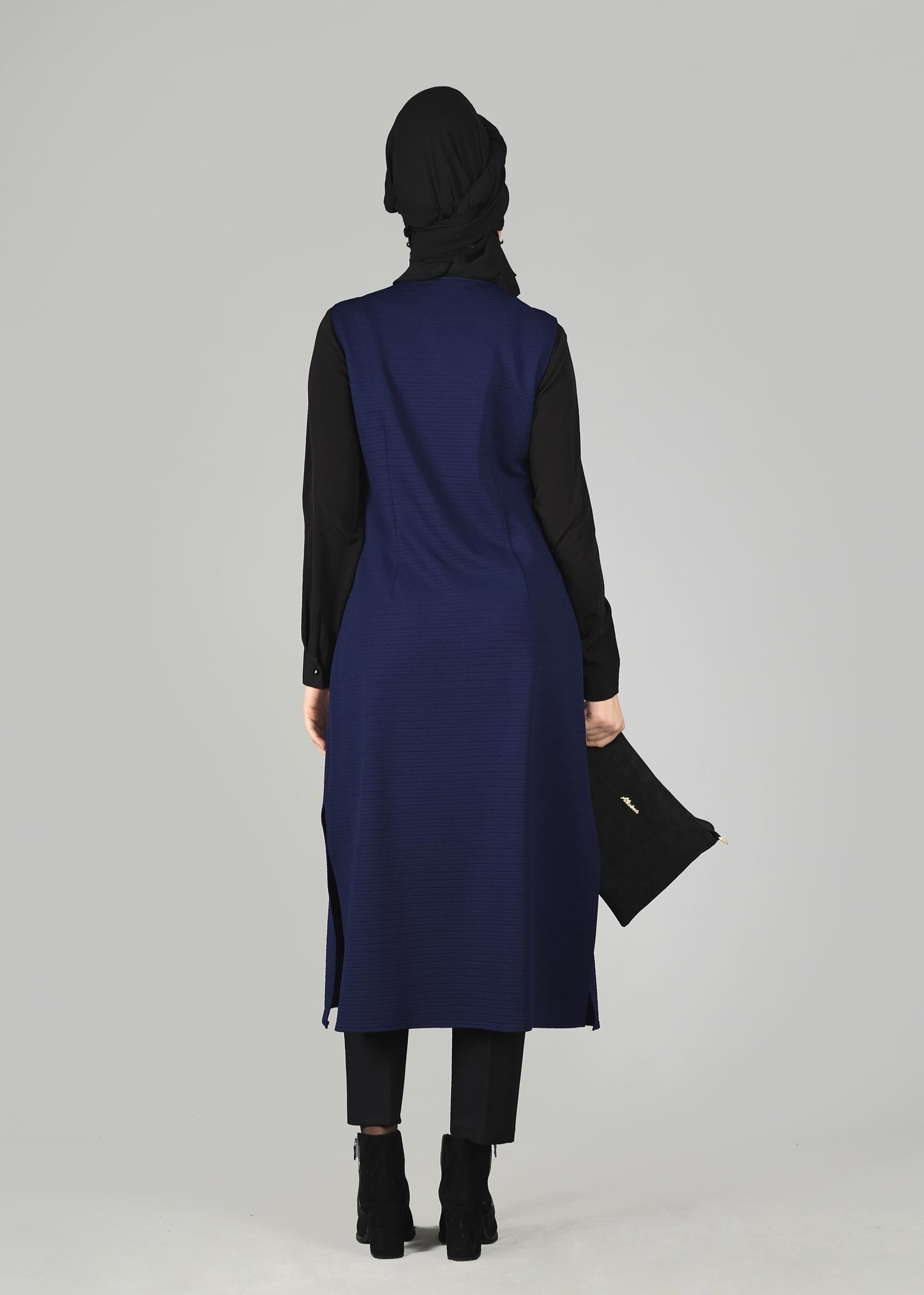 Tesettür giyim LACİVERT 4710 YELEK