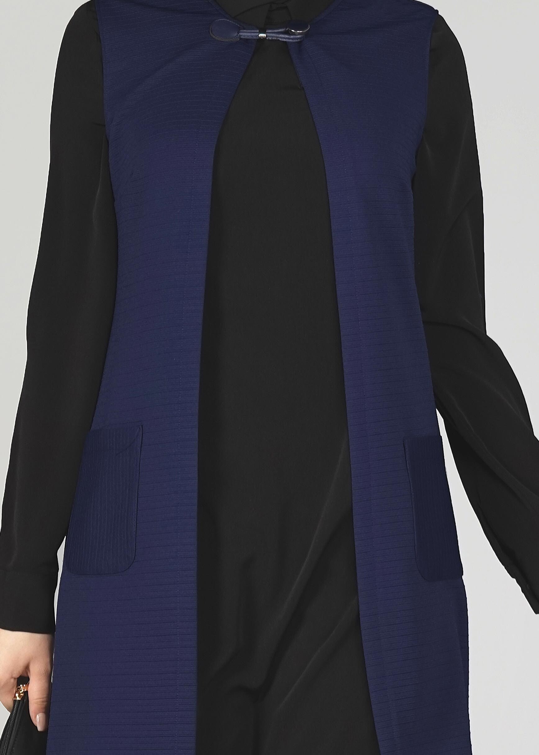 Tesettür giyim LACİVERT 4710 YELEK