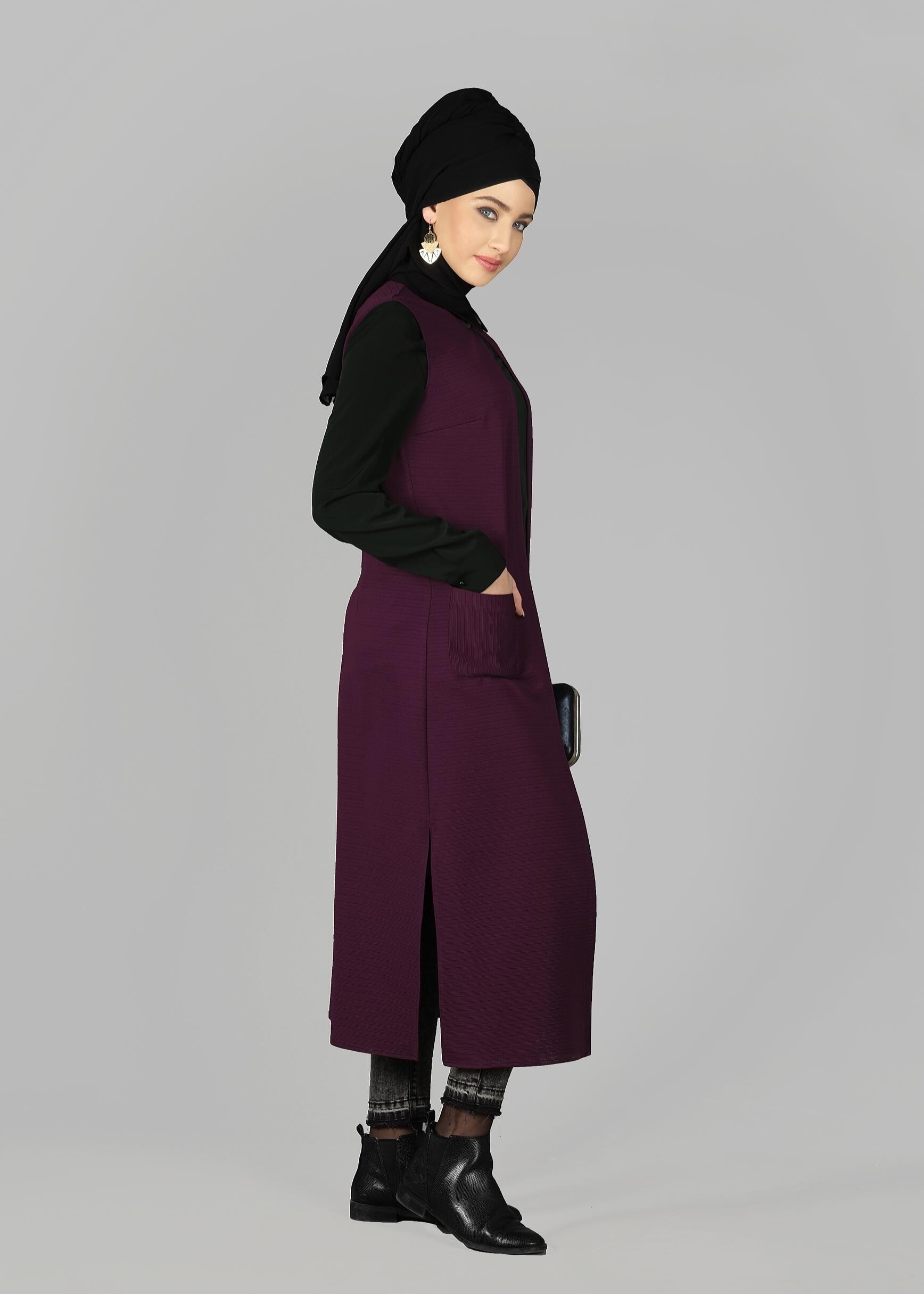 Tesettür giyim MOR 4710 YELEK
