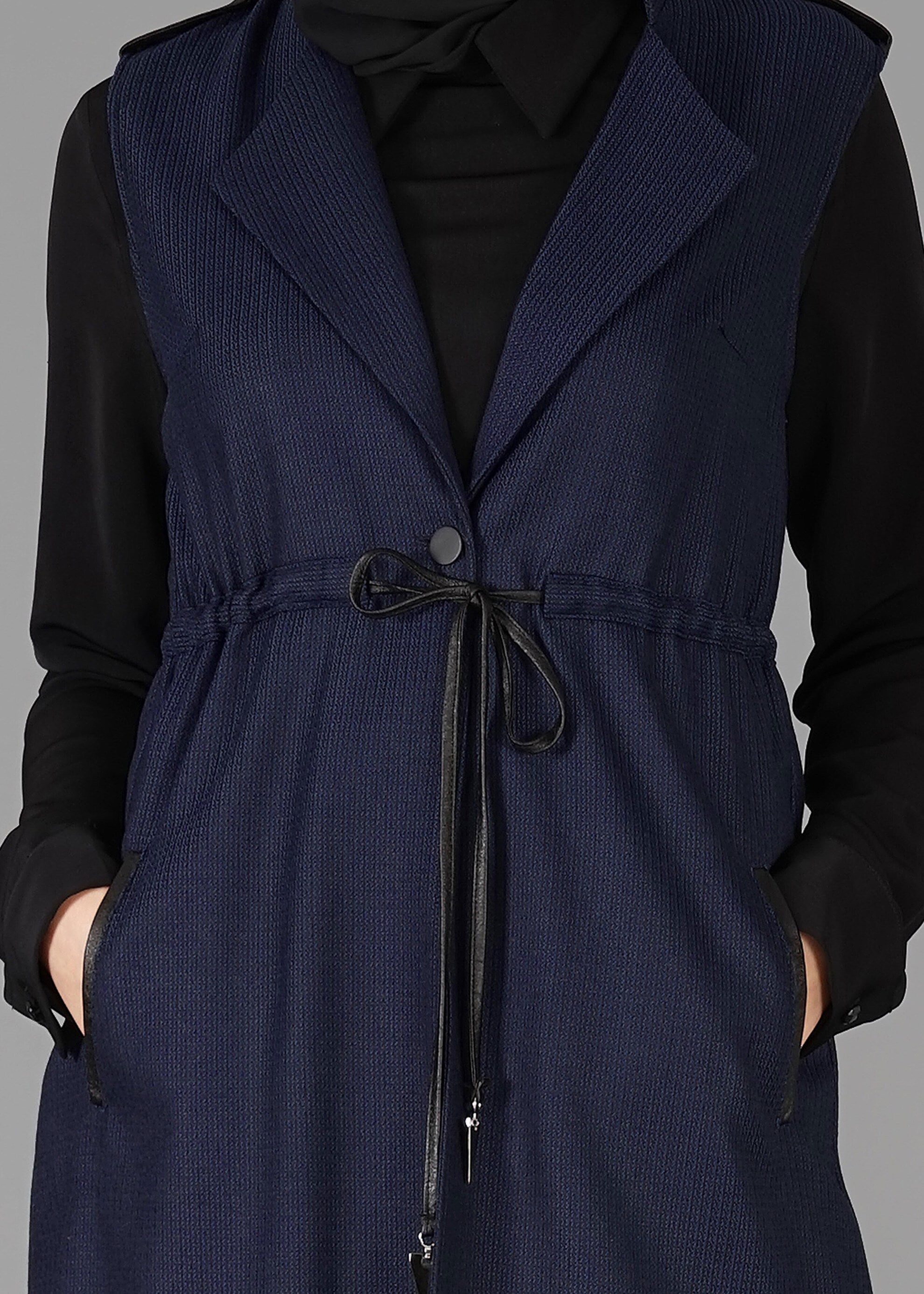 Tesettür giyim LACİVERT 4713 YELEK