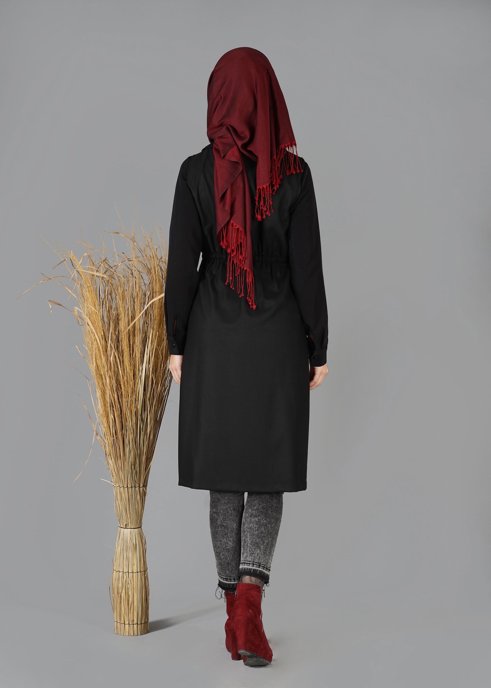Tesettür giyim SİYAH 4755 YELEK