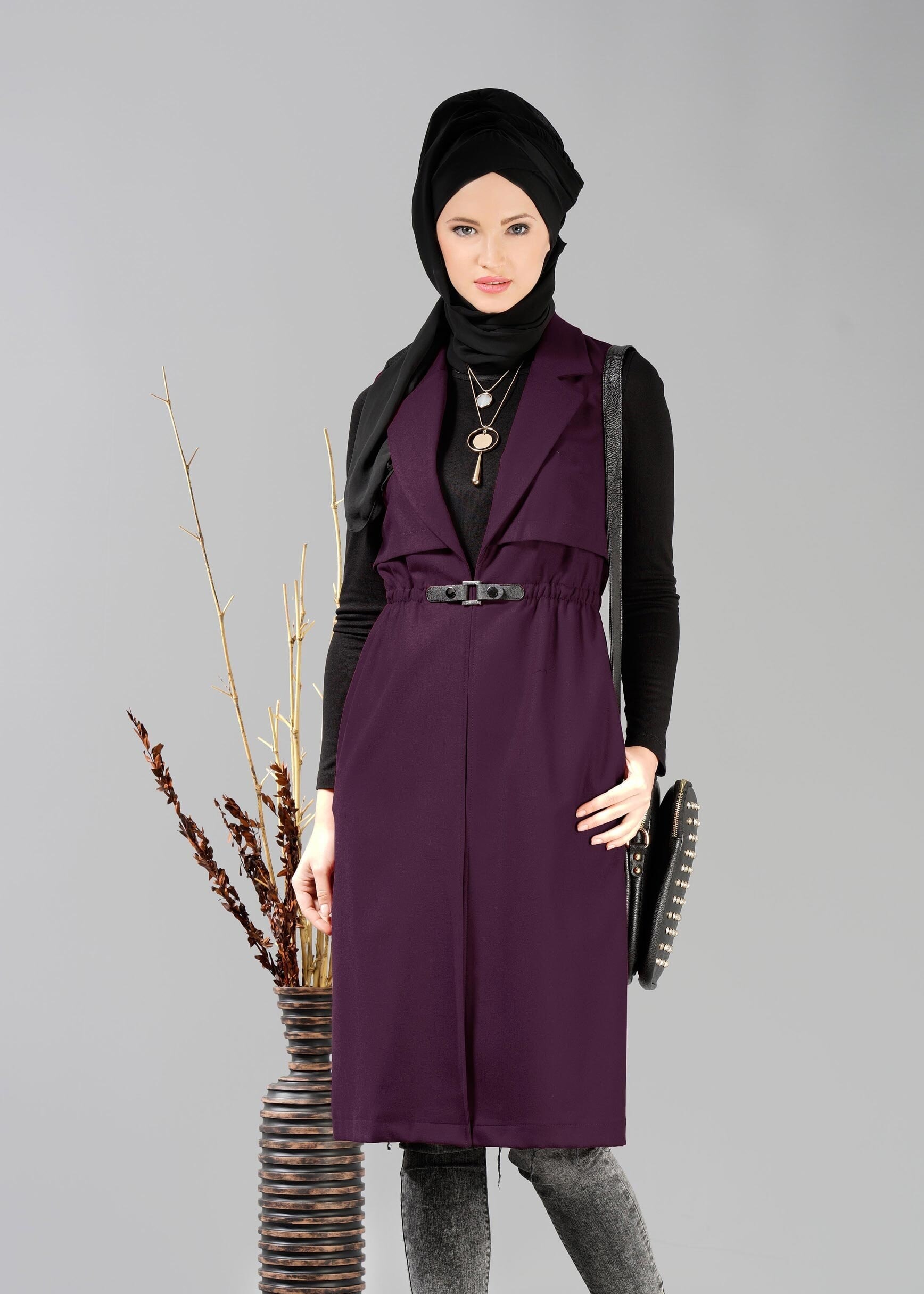 Tesettür giyim MOR 4755 YELEK