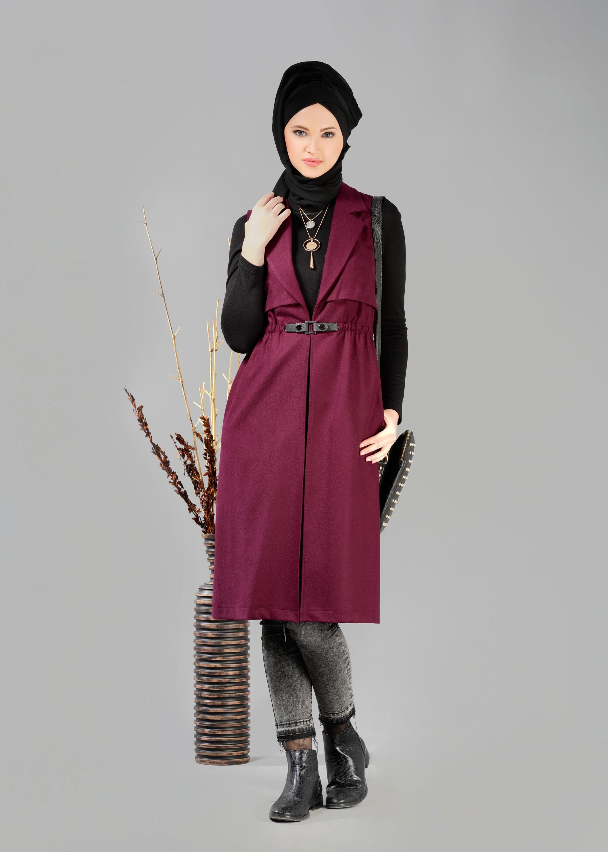 Tesettür giyim MOR 4755 YELEK