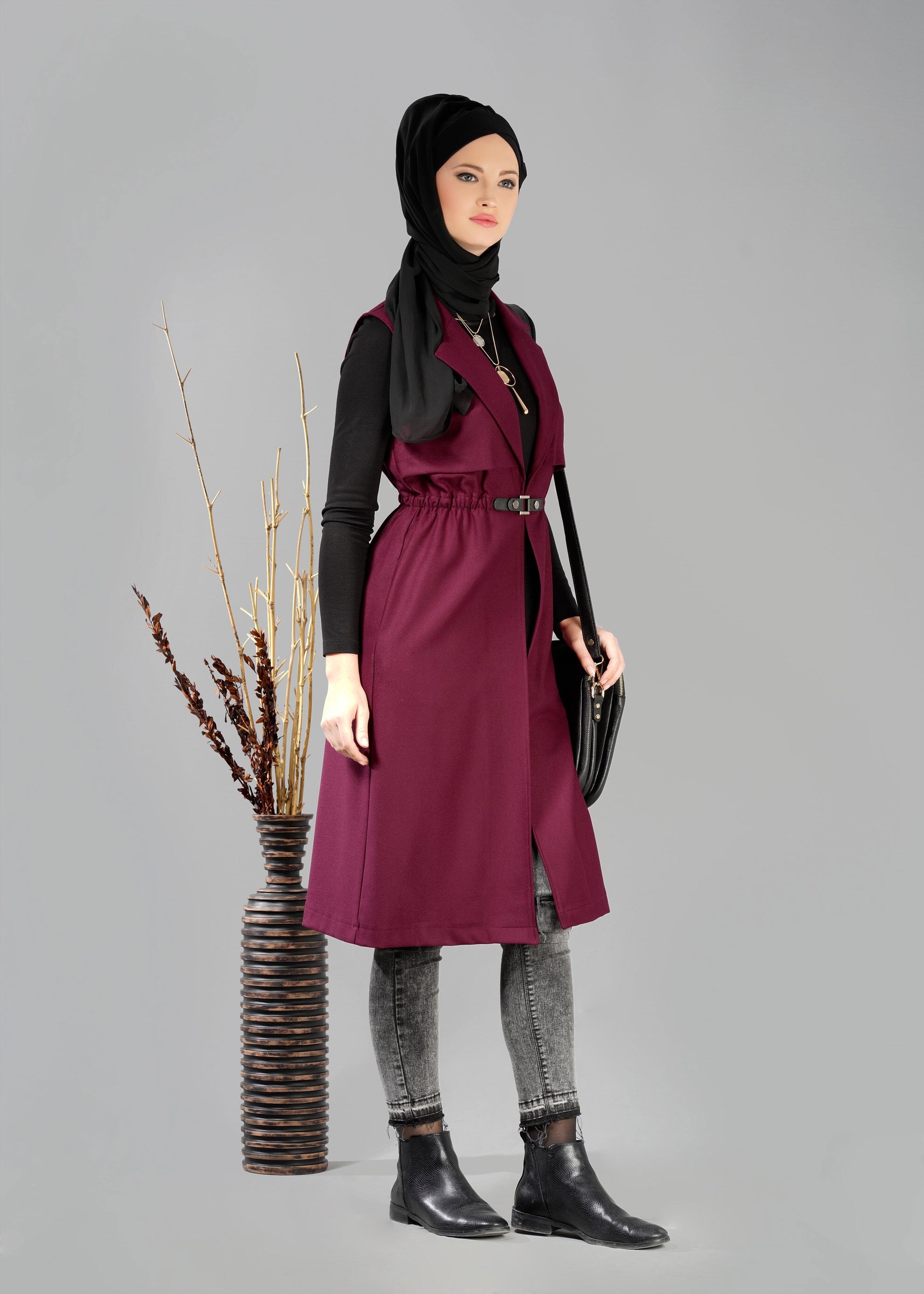 Tesettür giyim MOR 4755 YELEK