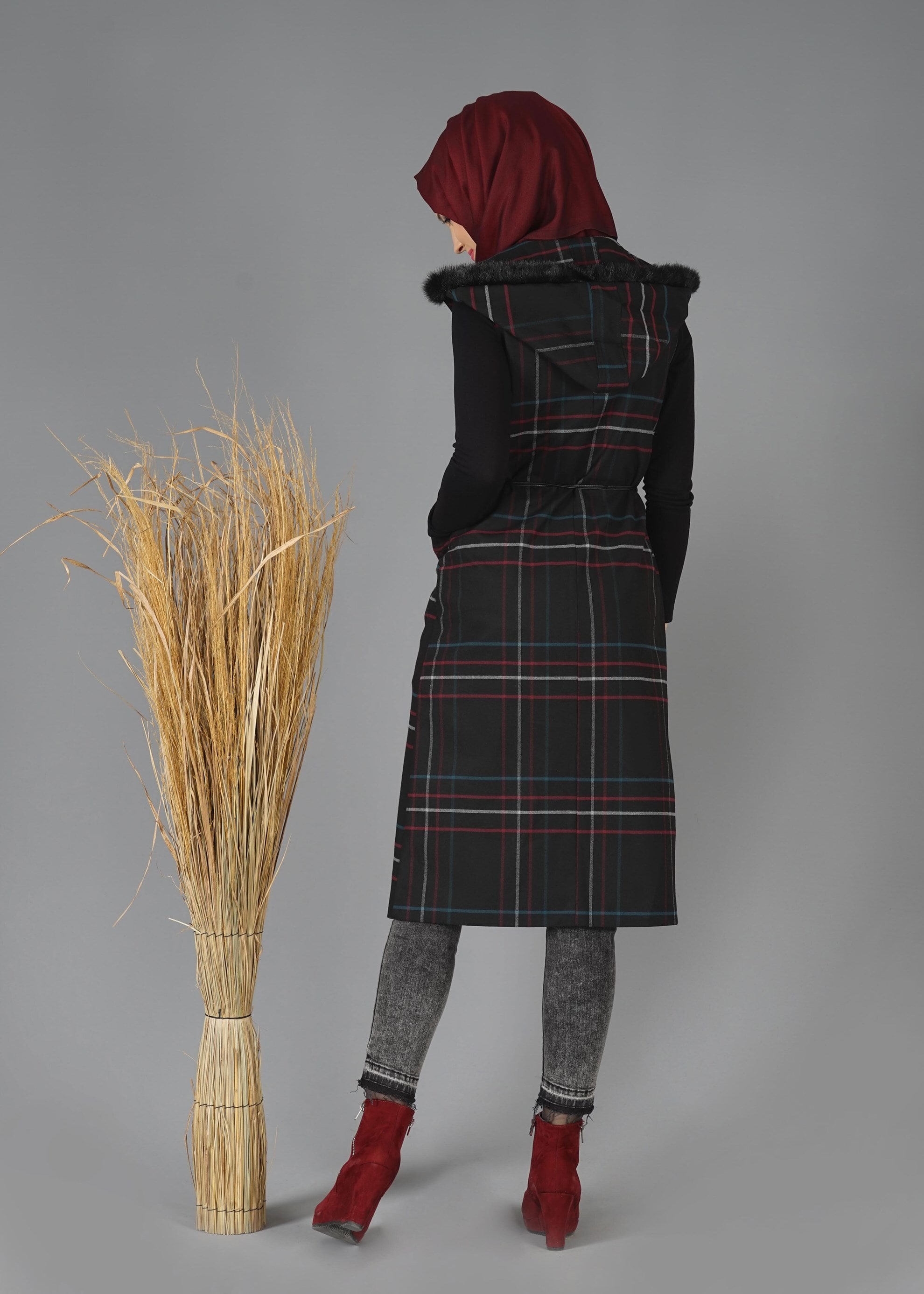 Tesettür giyim SİYAH 4765 YELEK