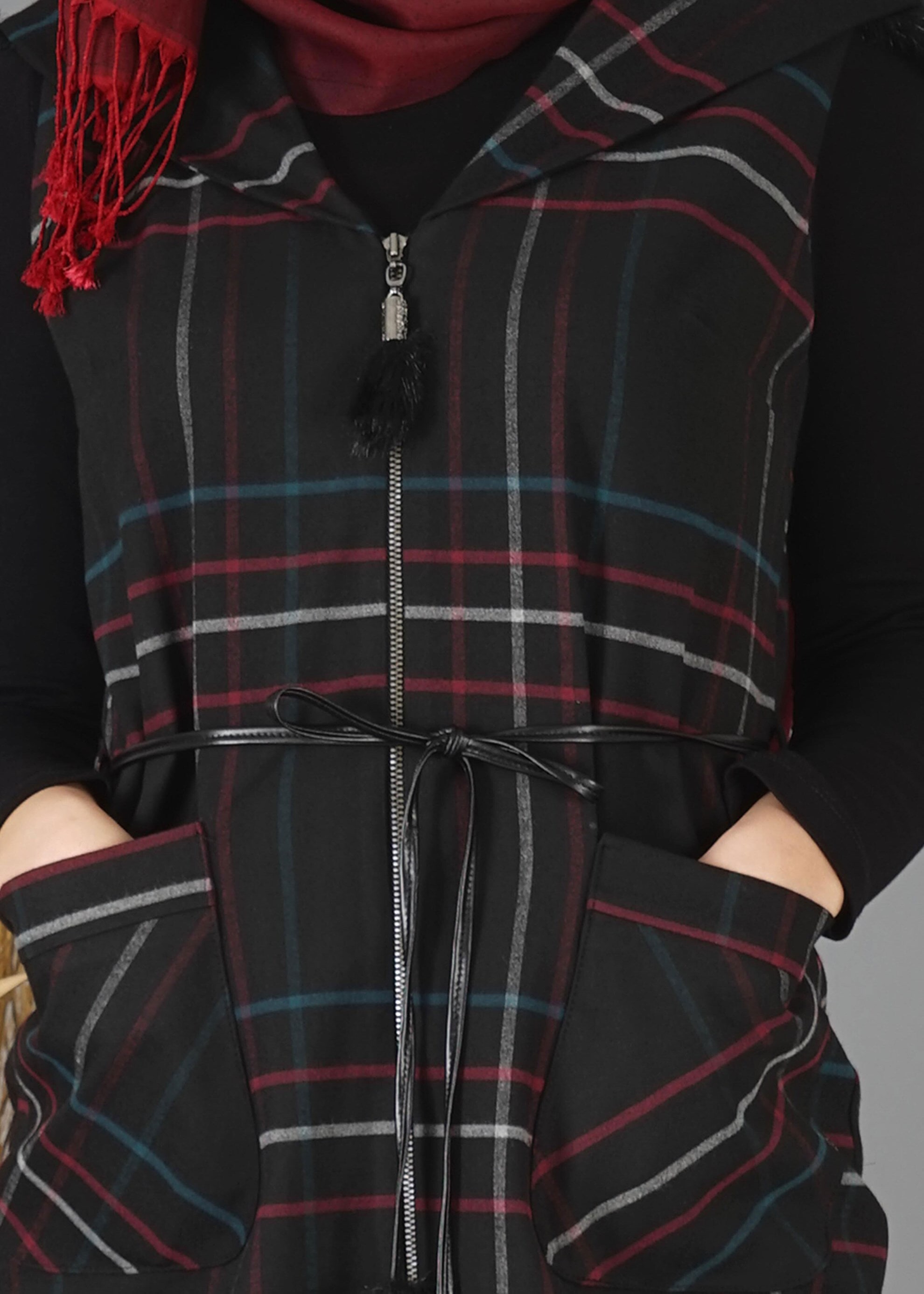 Tesettür giyim SİYAH 4765 YELEK