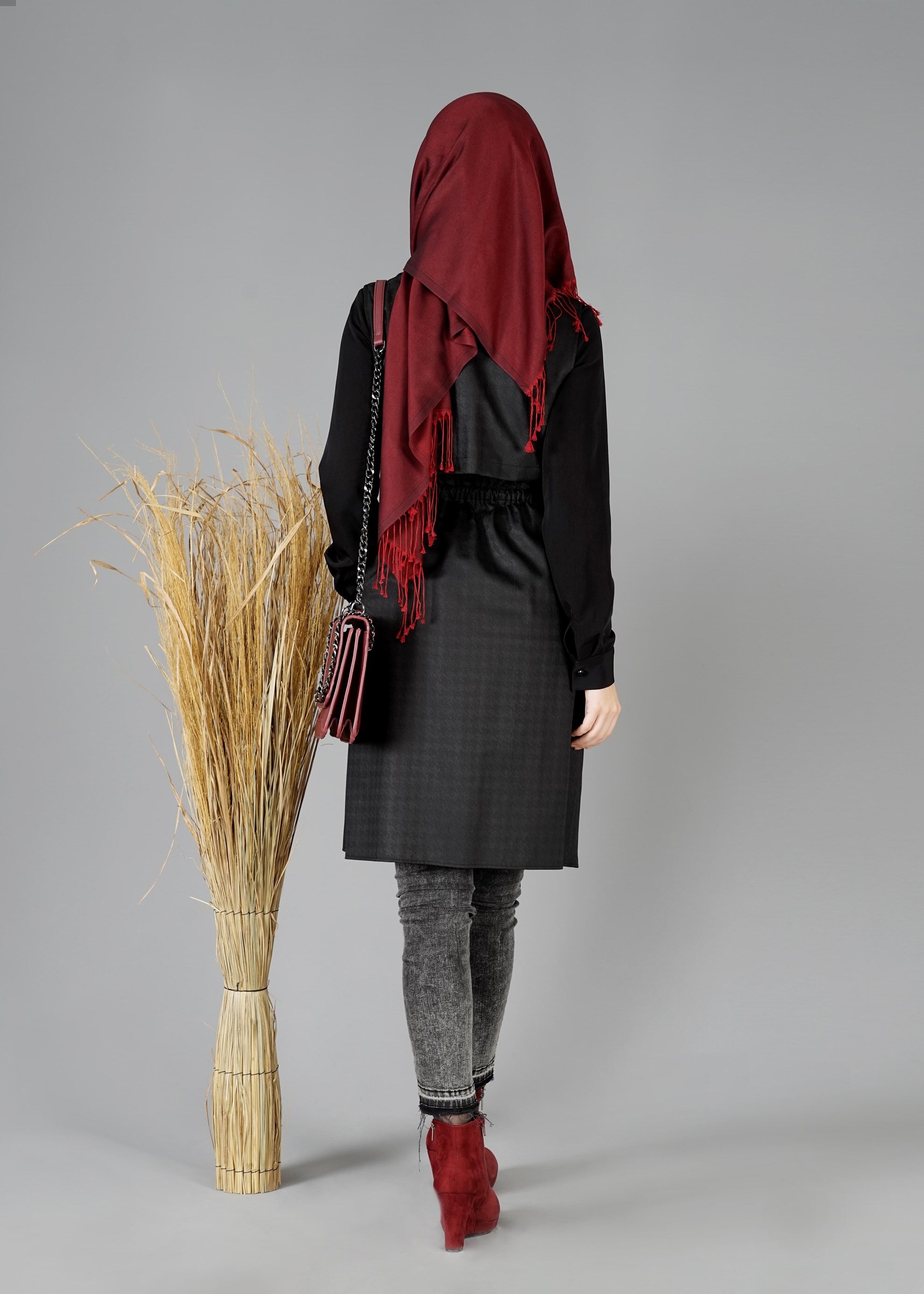 Tesettür giyim SİYAH 4774 YELEK