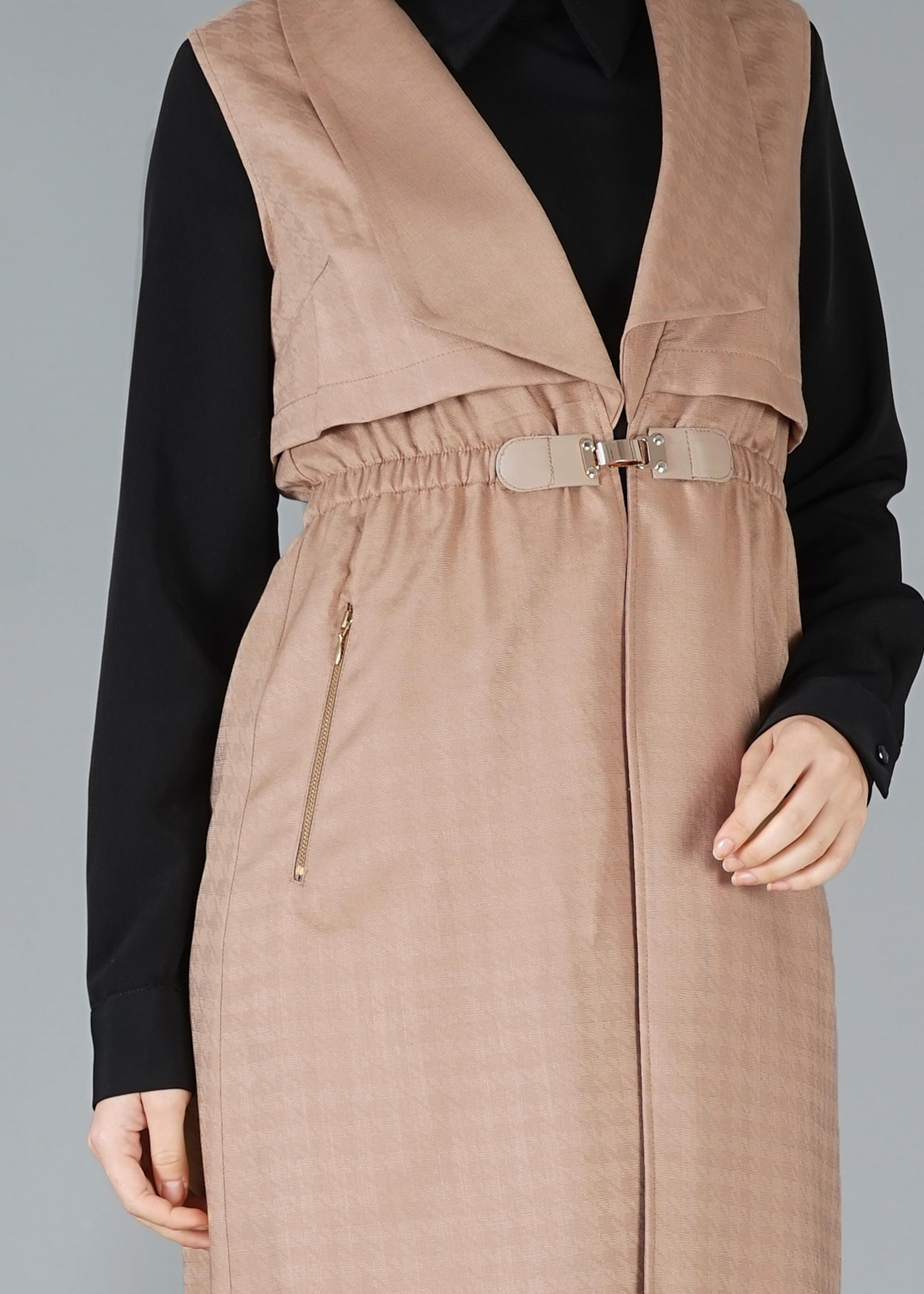 Tesettür giyim KAHVE 4774 YELEK