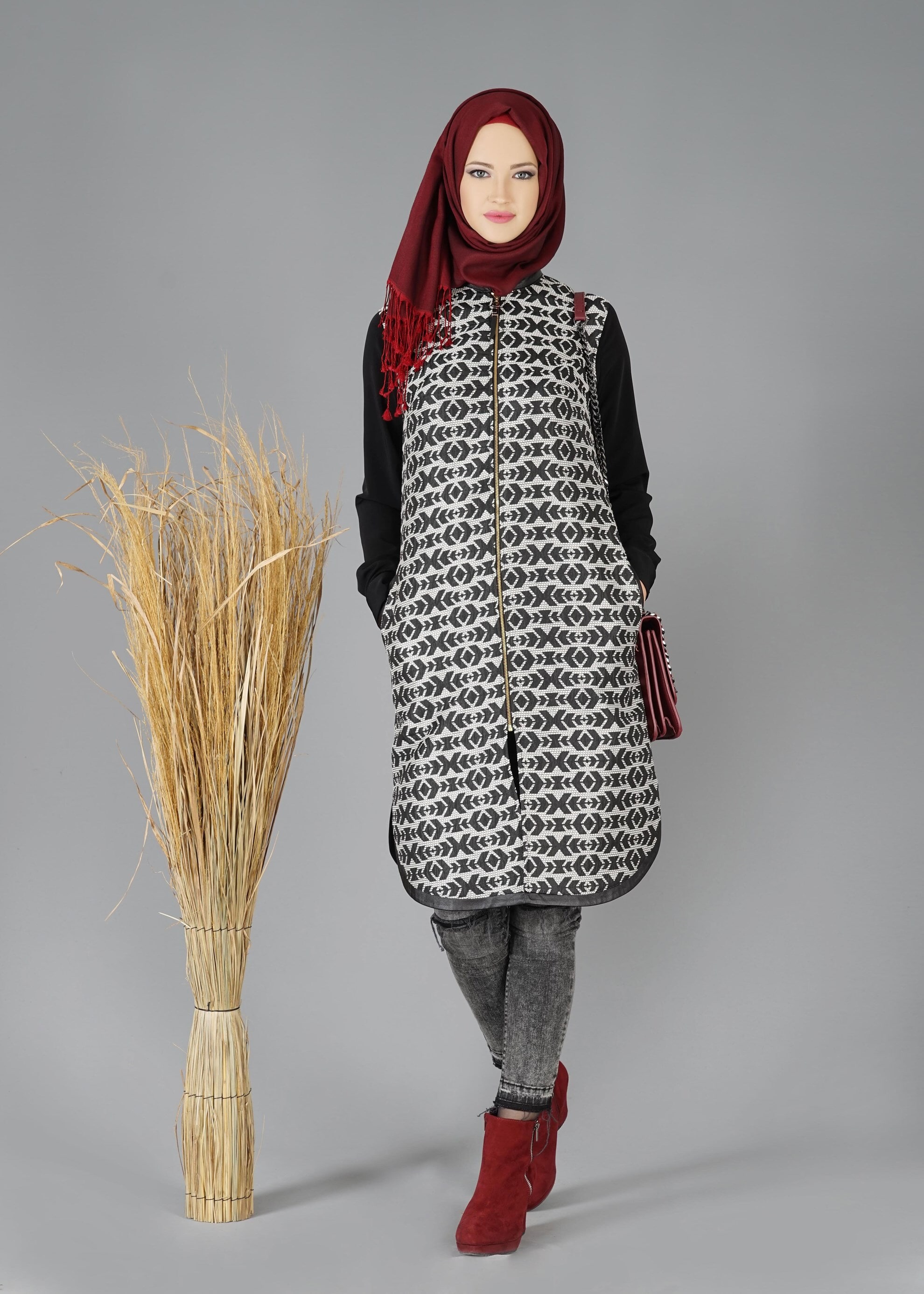 Tesettür giyim SİYAH 4785 YELEK