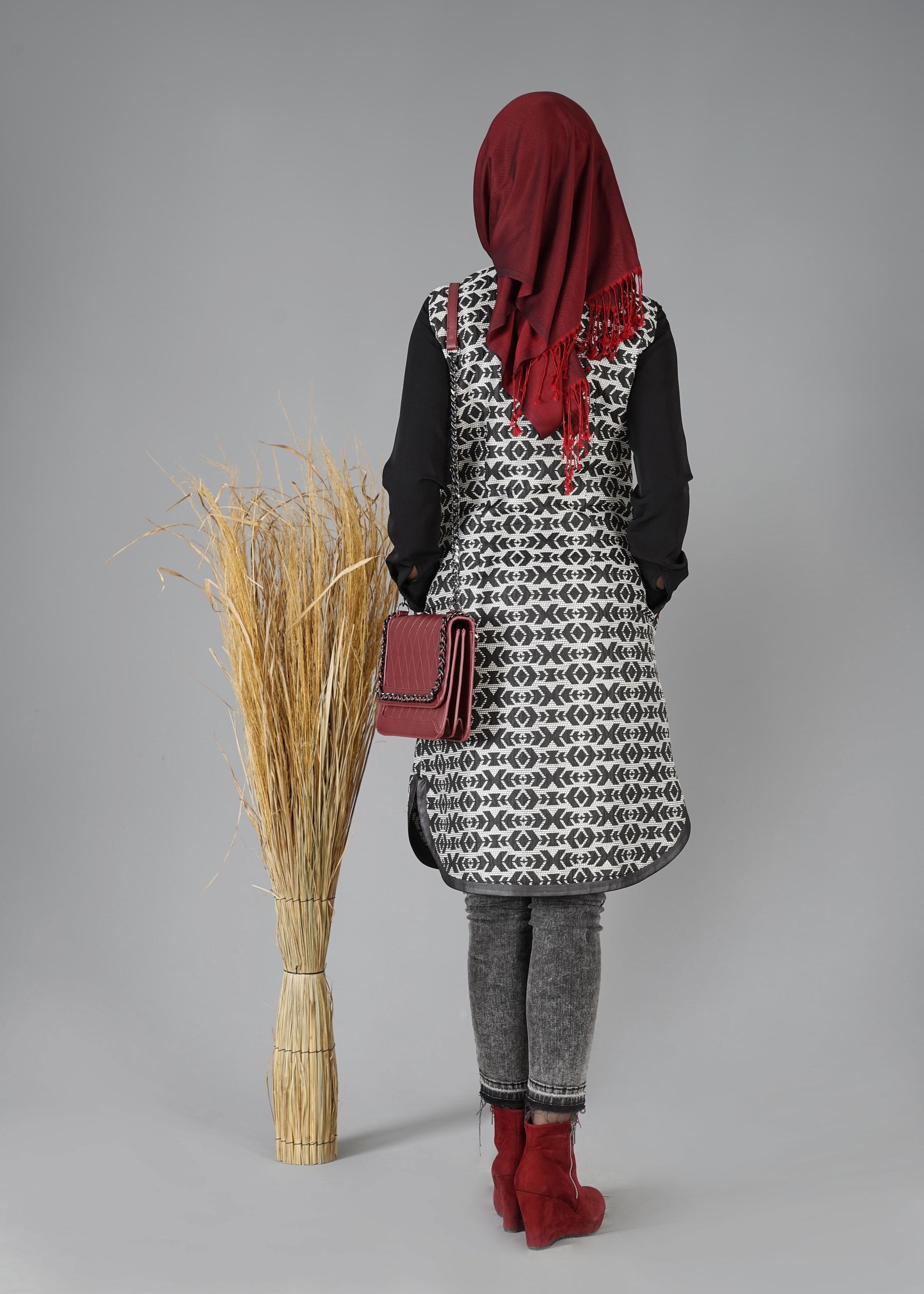 Tesettür giyim SİYAH 4785 YELEK