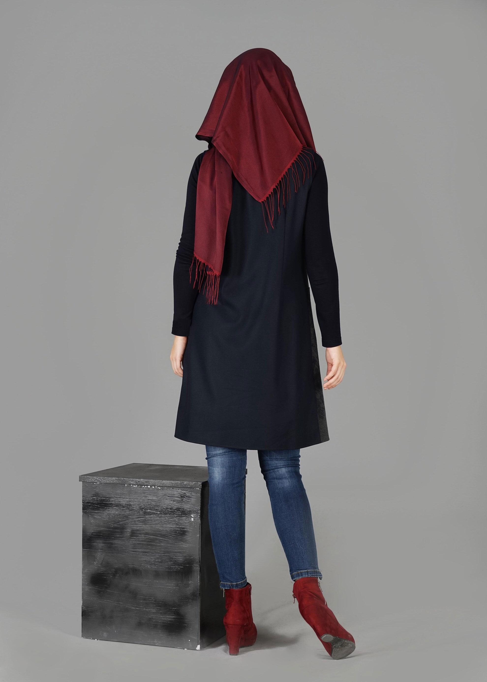 Tesettür giyim LACİVERT 4786 YELEK