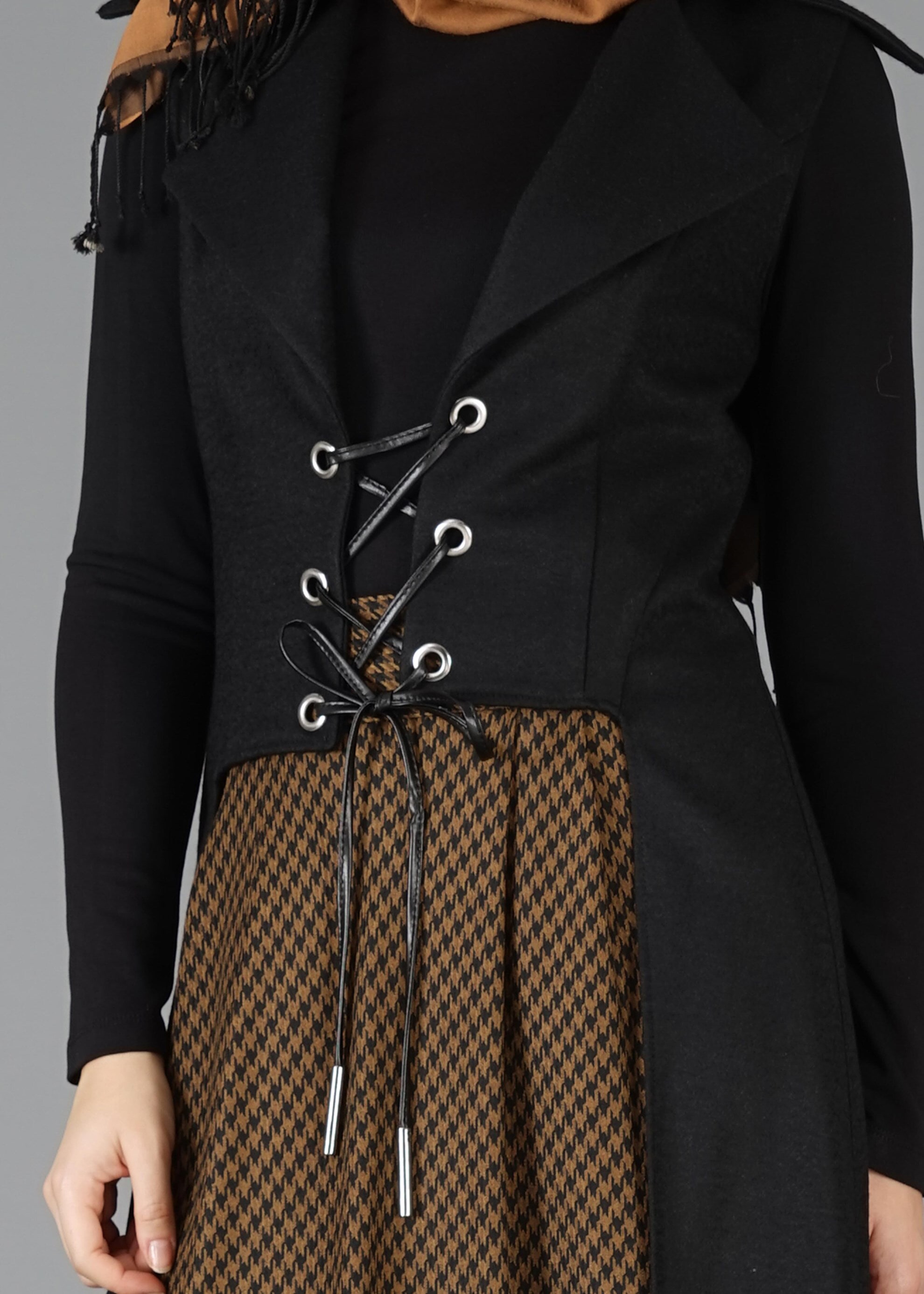 Tesettür giyim SİYAH 4792 YELEK