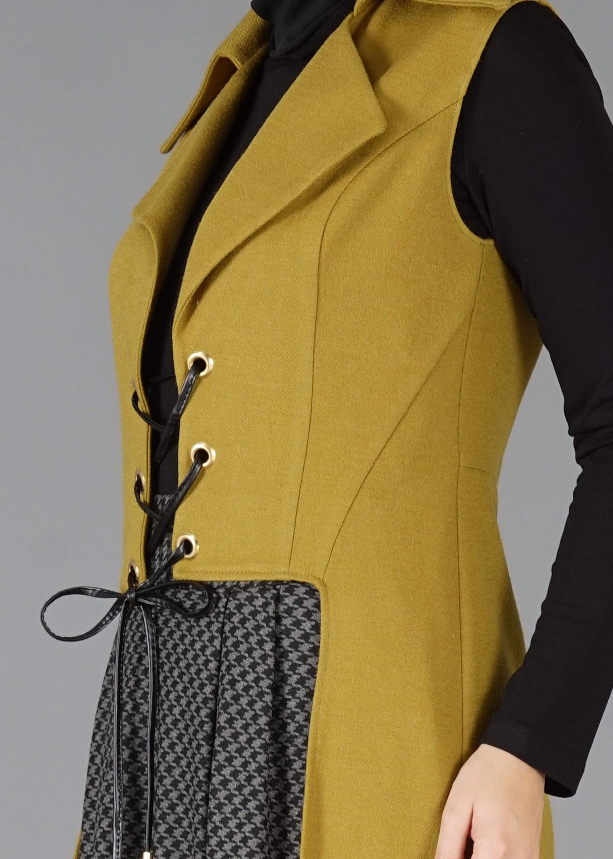 Tesettür giyim YEŞİL 4792 YELEK