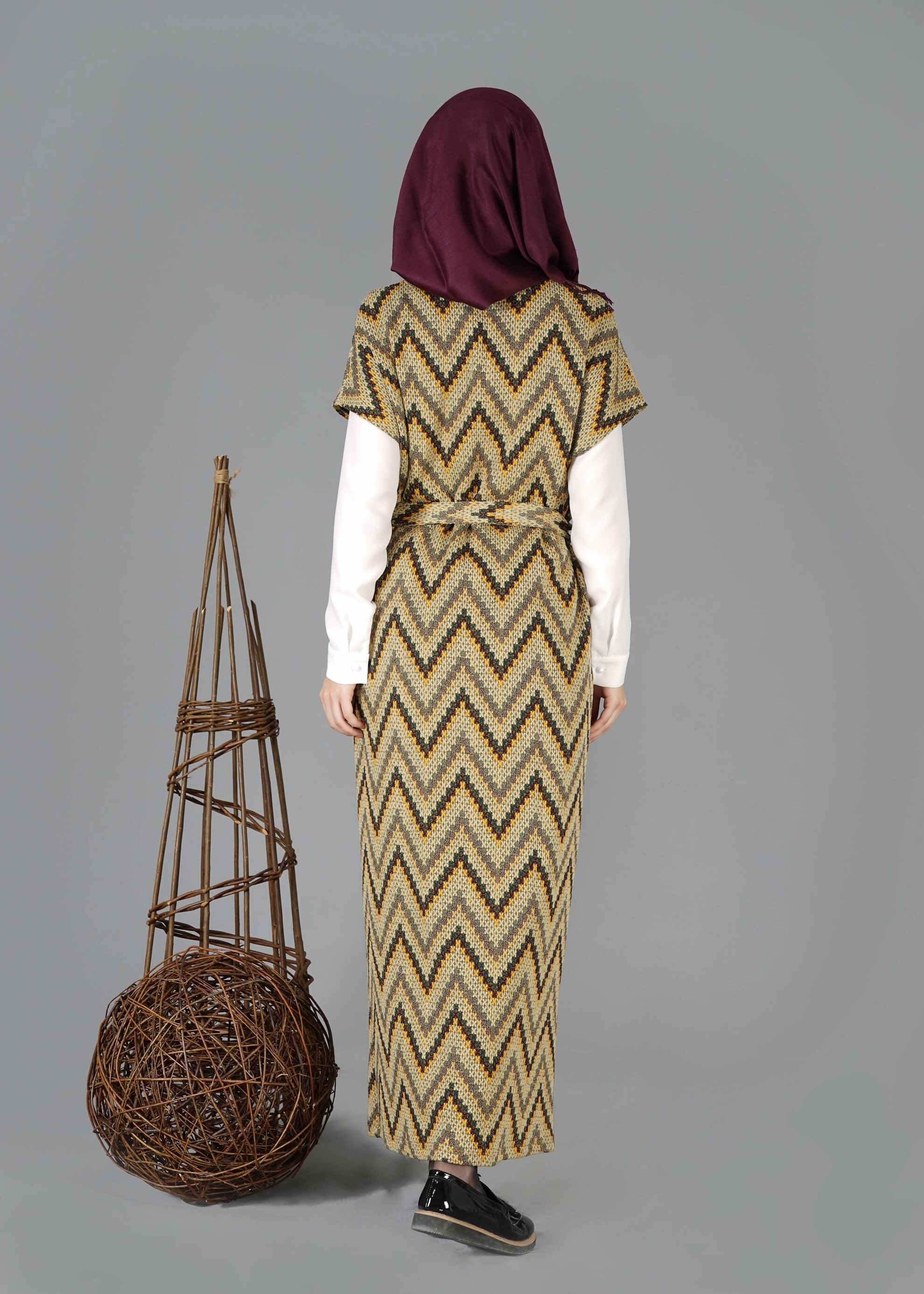 Tesettür giyim HAKİ 4837 YELEK