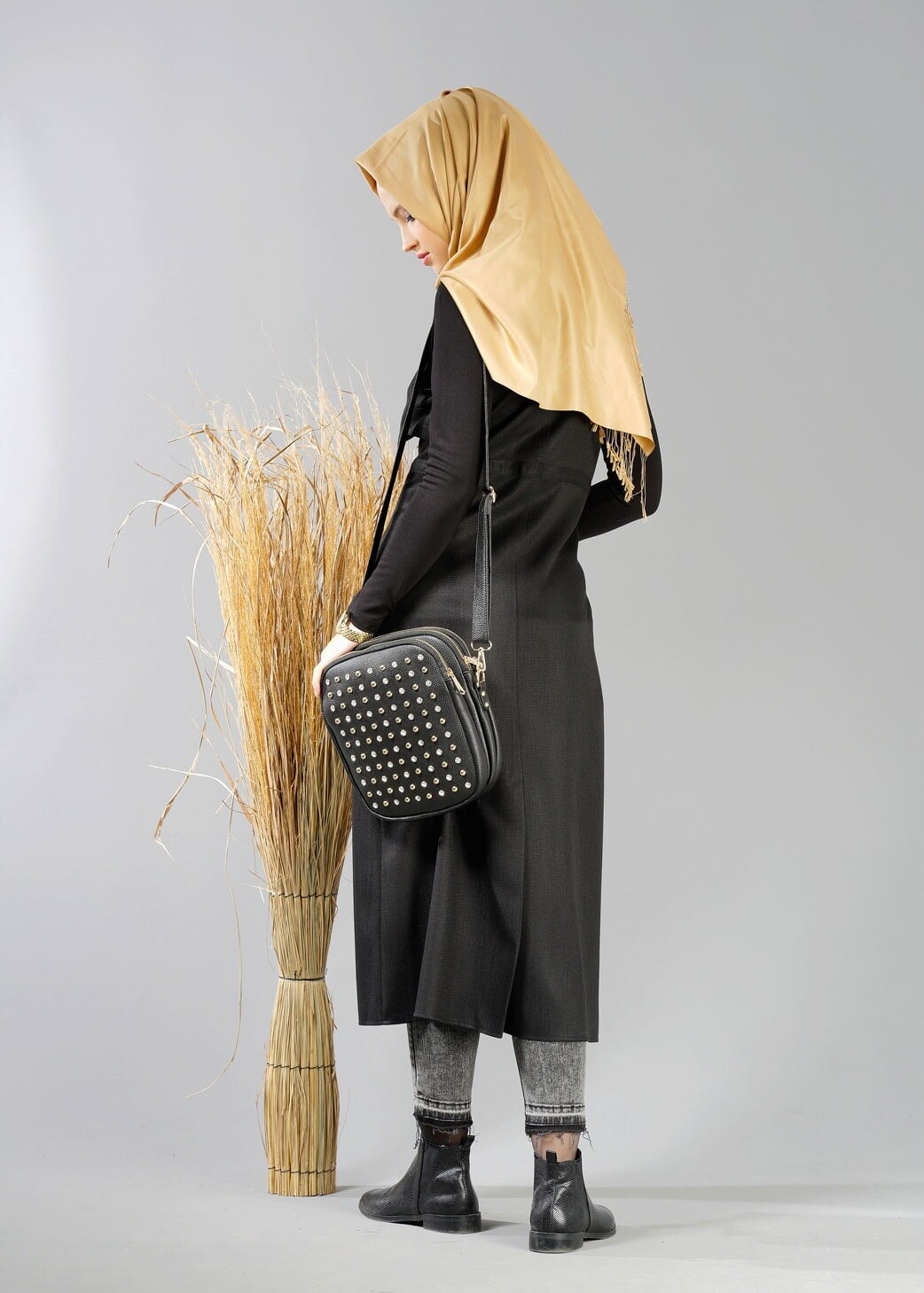 Tesettür giyim SİYAH 4852 YELEK