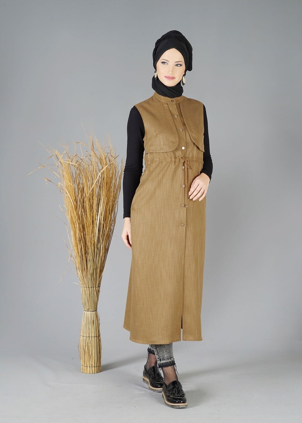 Tesettür giyim ALTIN 4852 YELEK