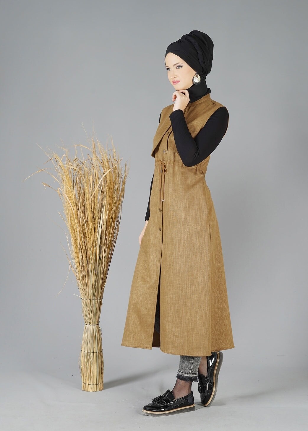 Tesettür giyim ALTIN 4852 YELEK