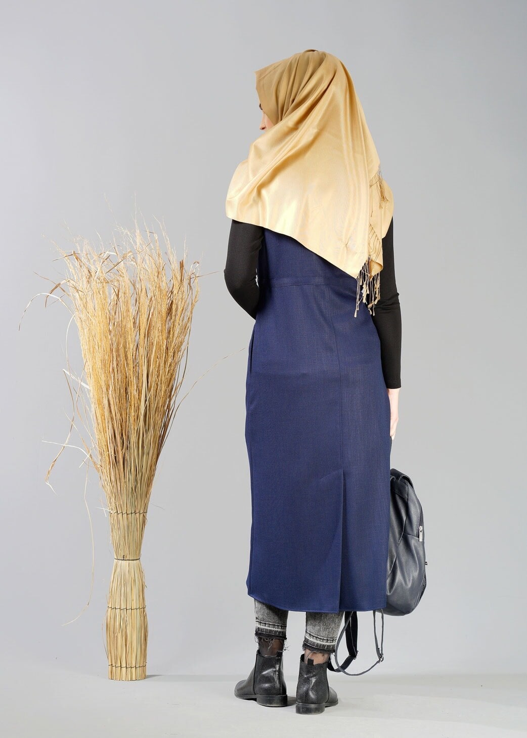 Tesettür giyim LACİVERT 4852 YELEK