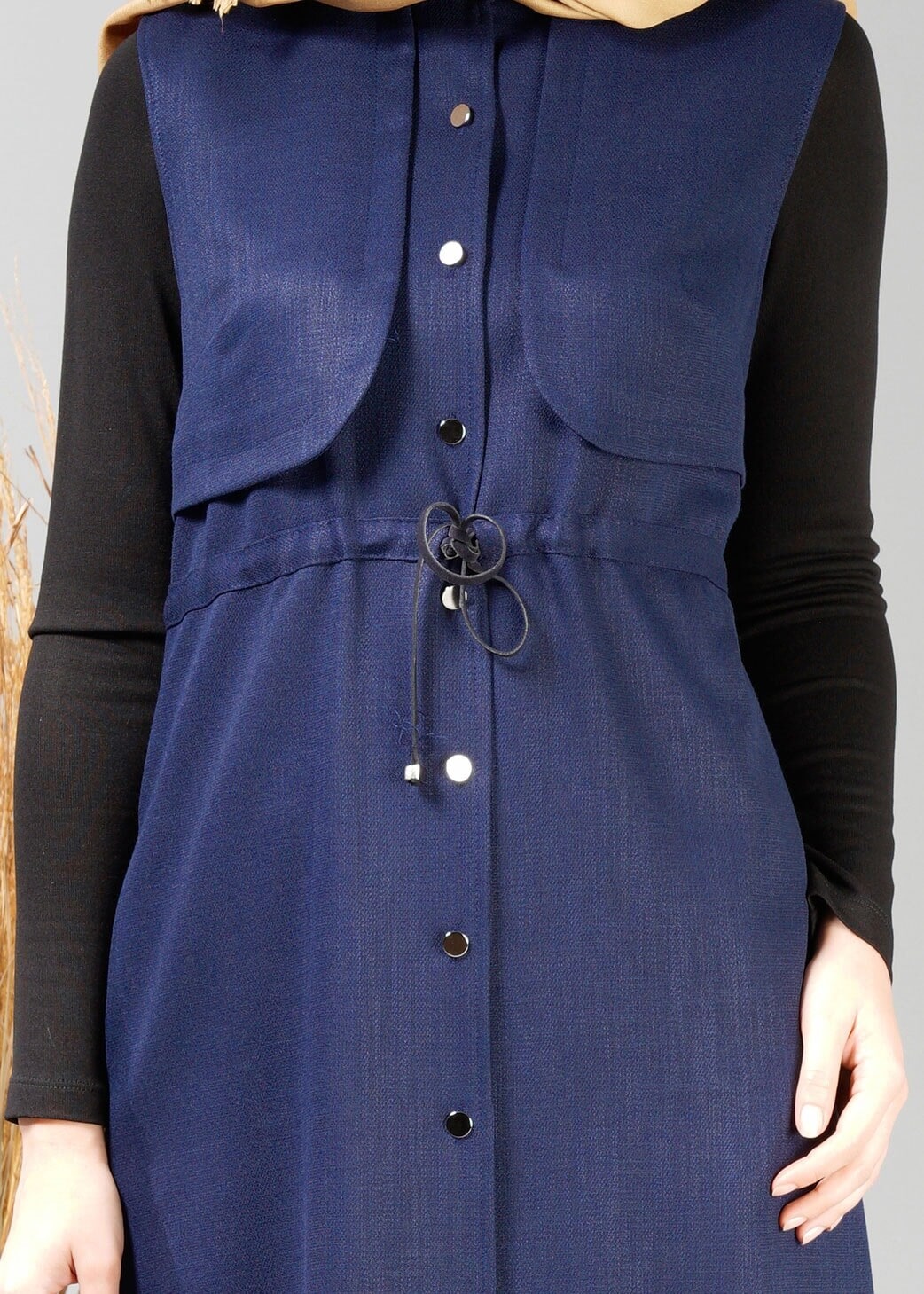 Tesettür giyim LACİVERT 4852 YELEK