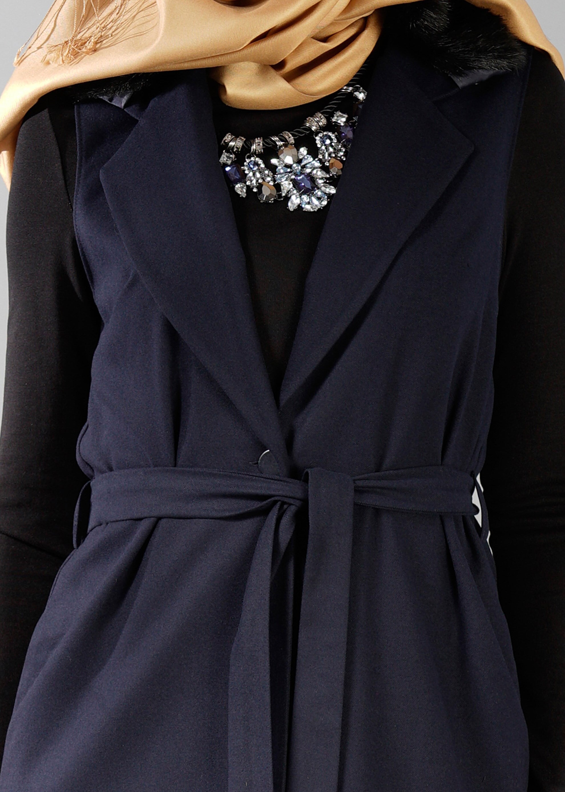 Tesettür giyim LACİVERT 4868 YELEK