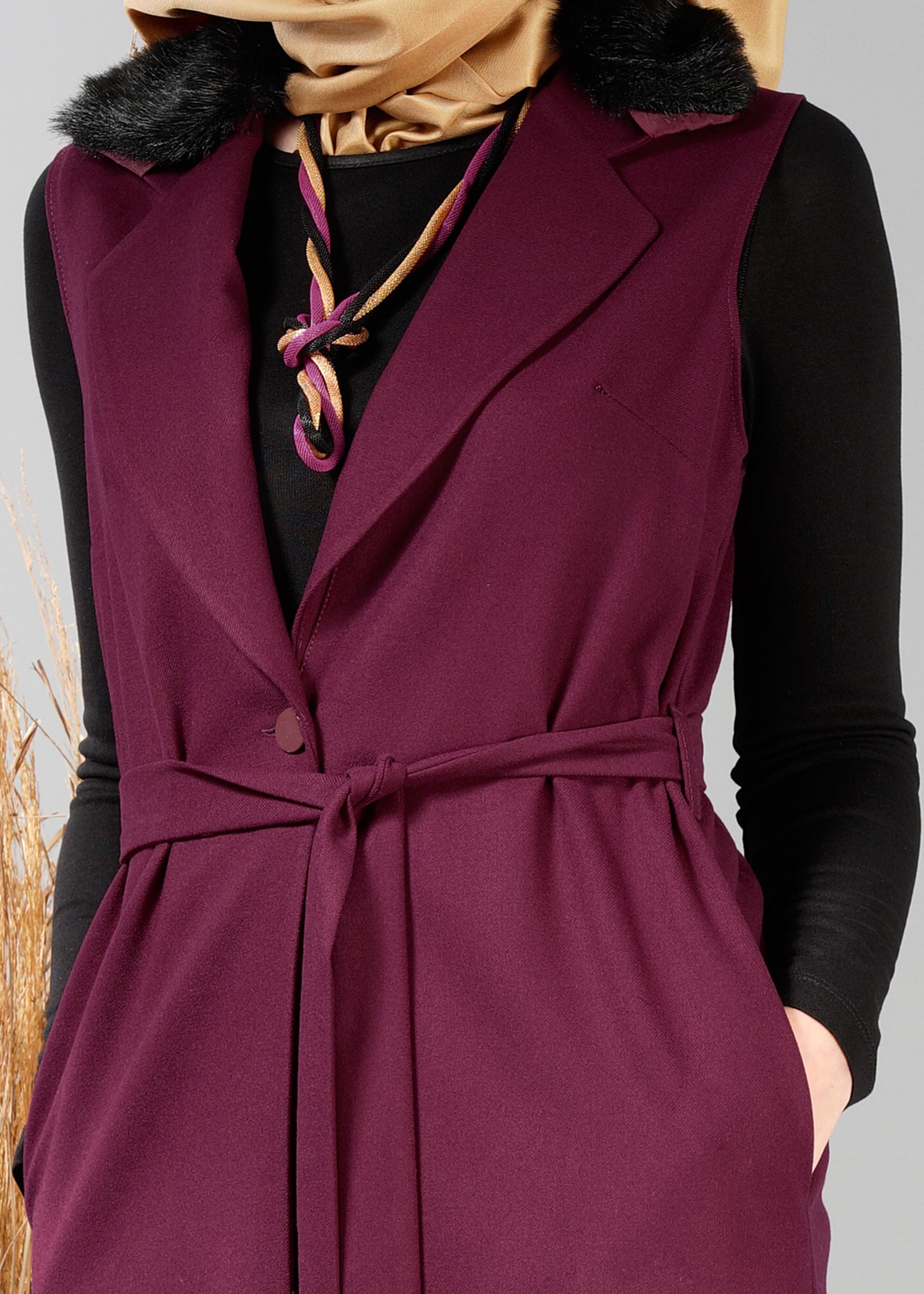 Tesettür giyim MOR 4868 YELEK