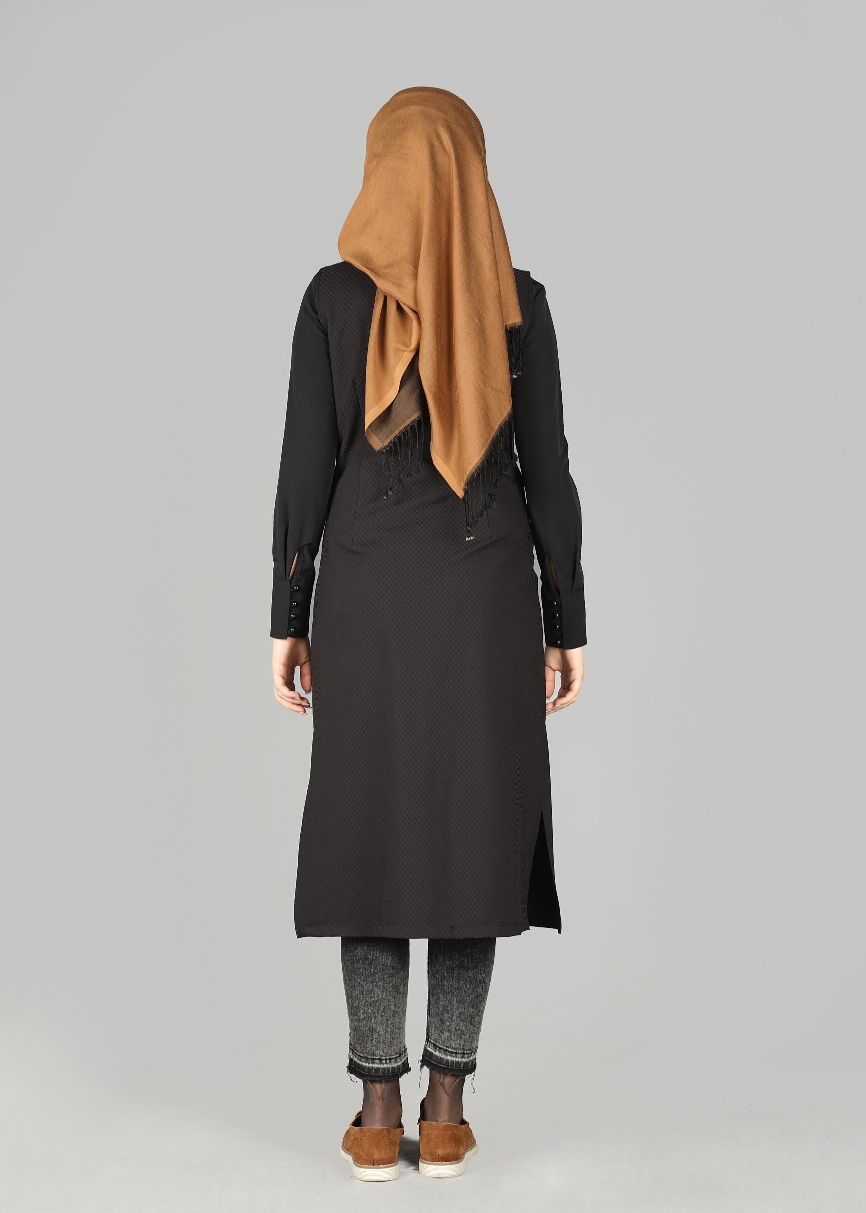 Tesettür giyim SİYAH 4956 YELEK