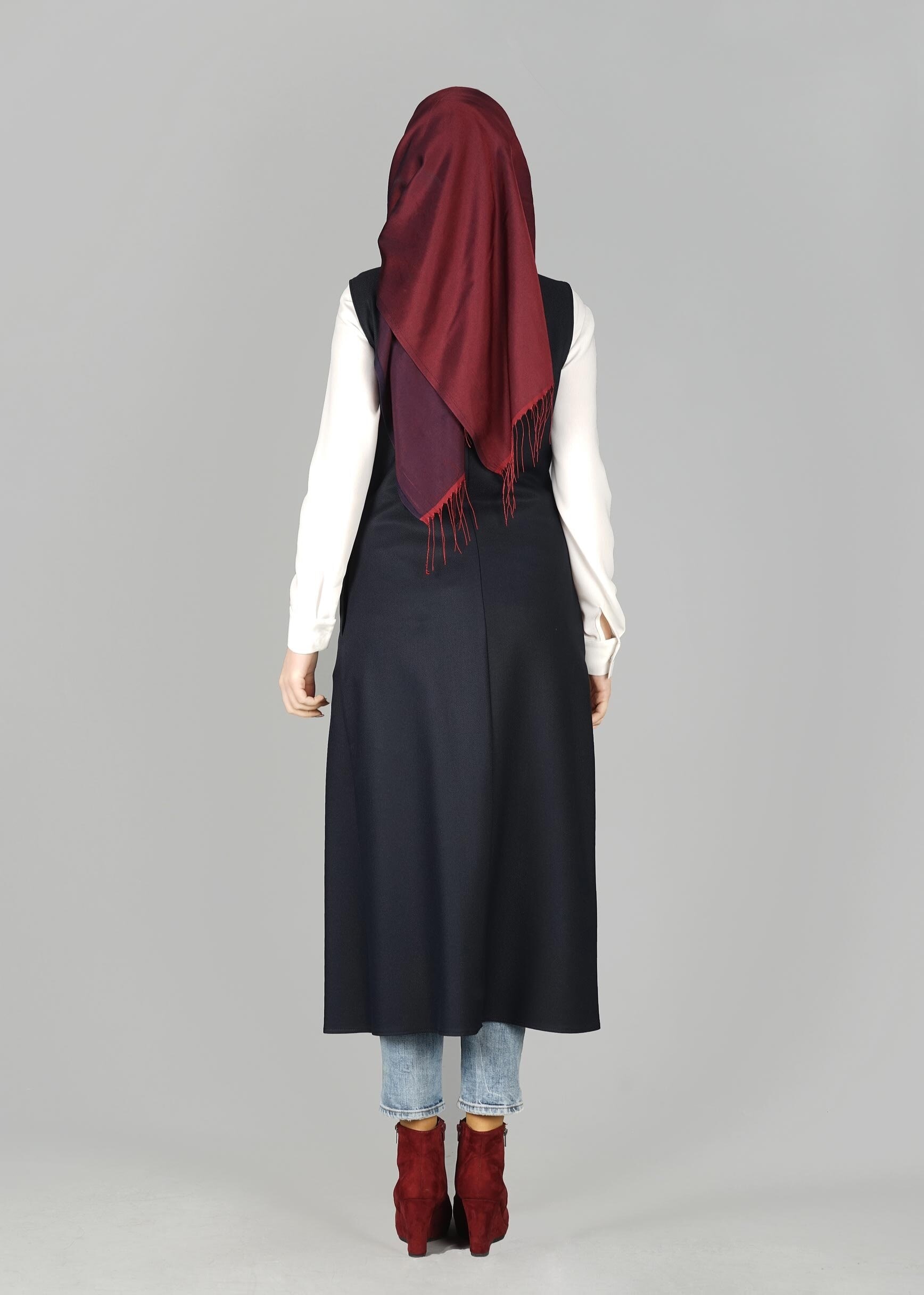 Tesettür giyim LACİVERT 4956 YELEK