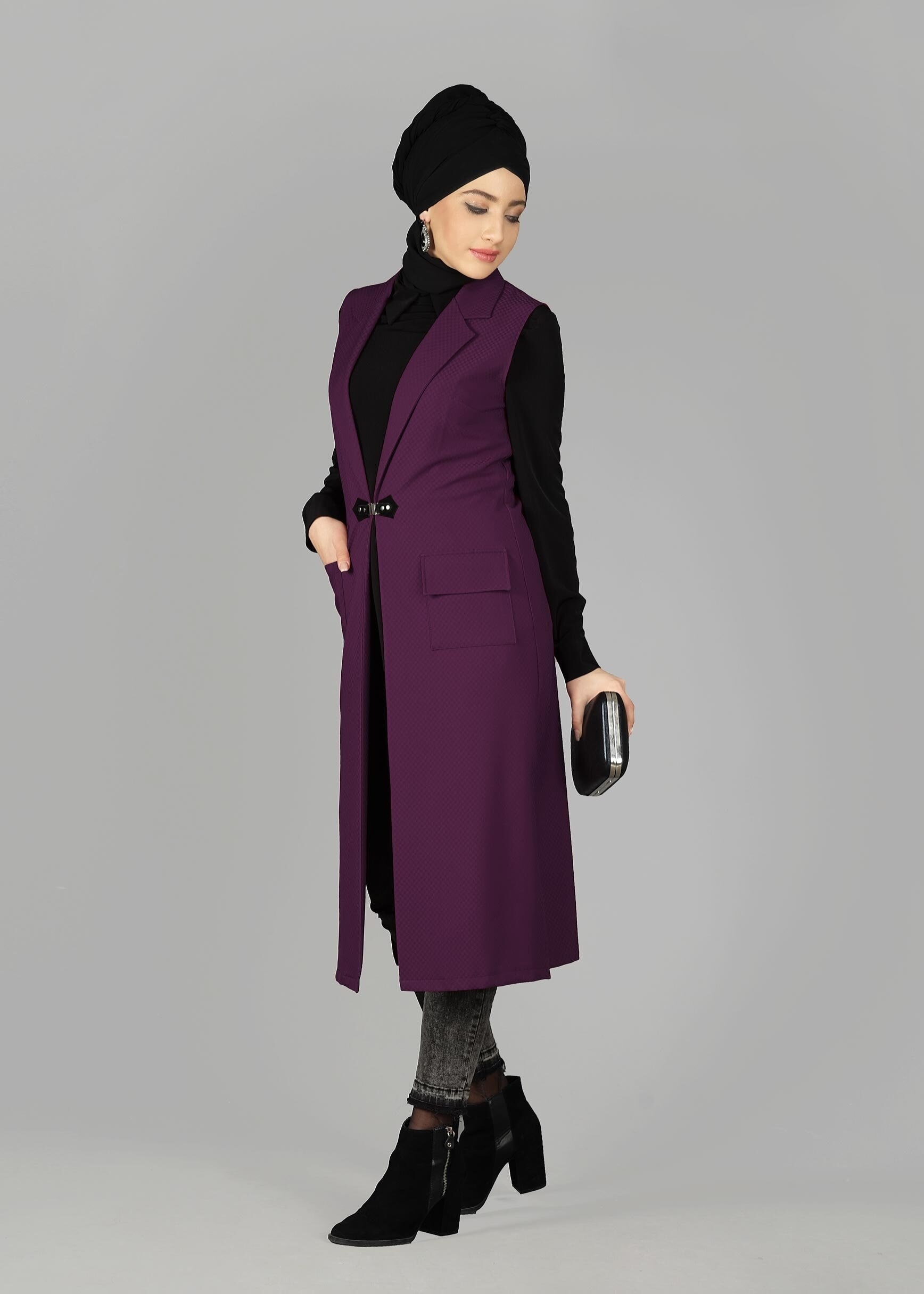 Tesettür giyim MÜRDÜM 4956 YELEK